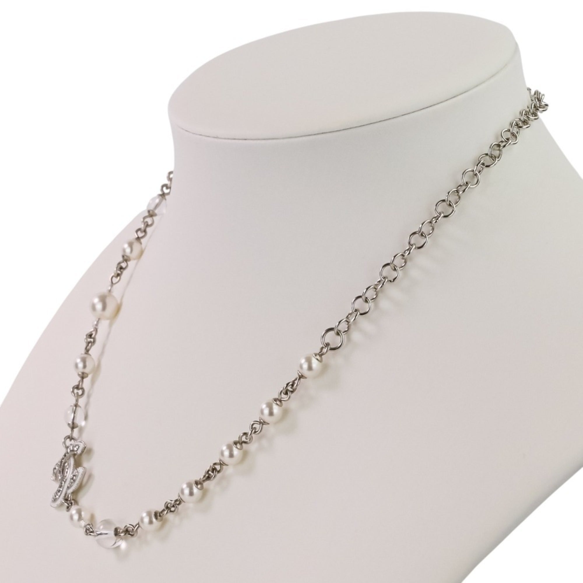 CC Logo Pendant Necklace Sterling Silver