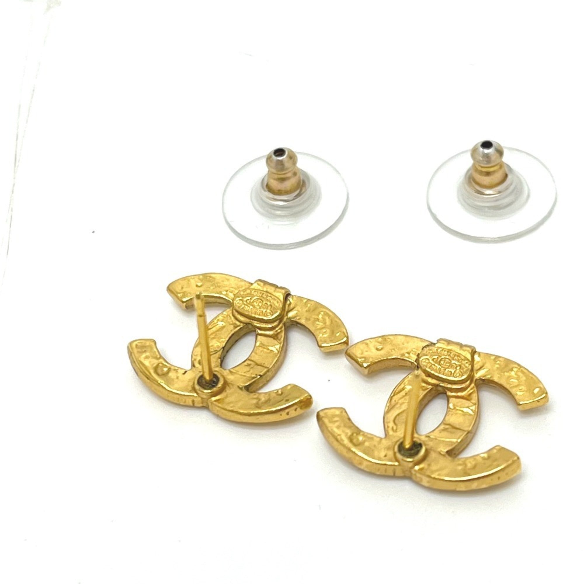 CC Logo Earrings Gold-Tone Metal Gold-Tone Metal