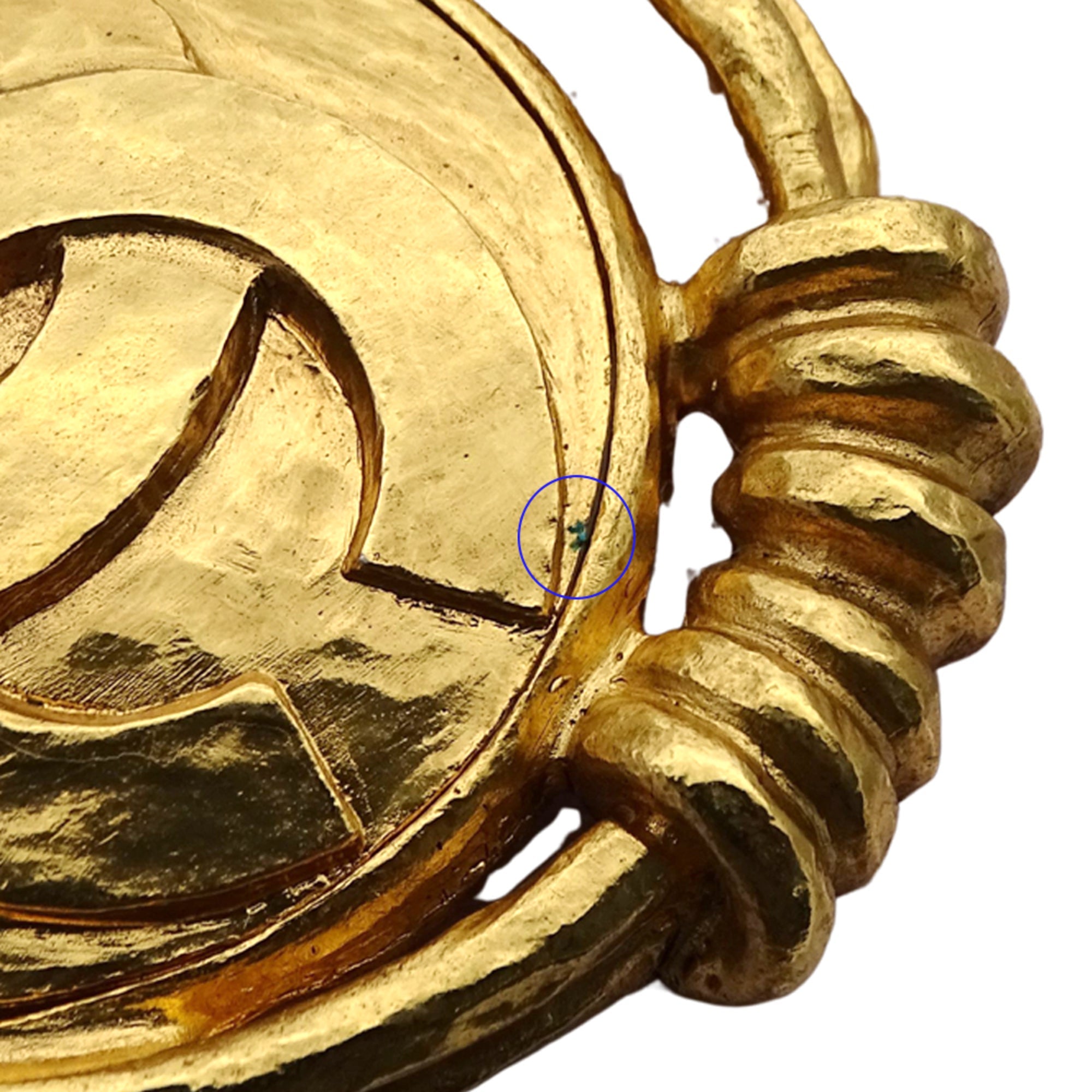 CC Logo Round Pendant Necklace Metal