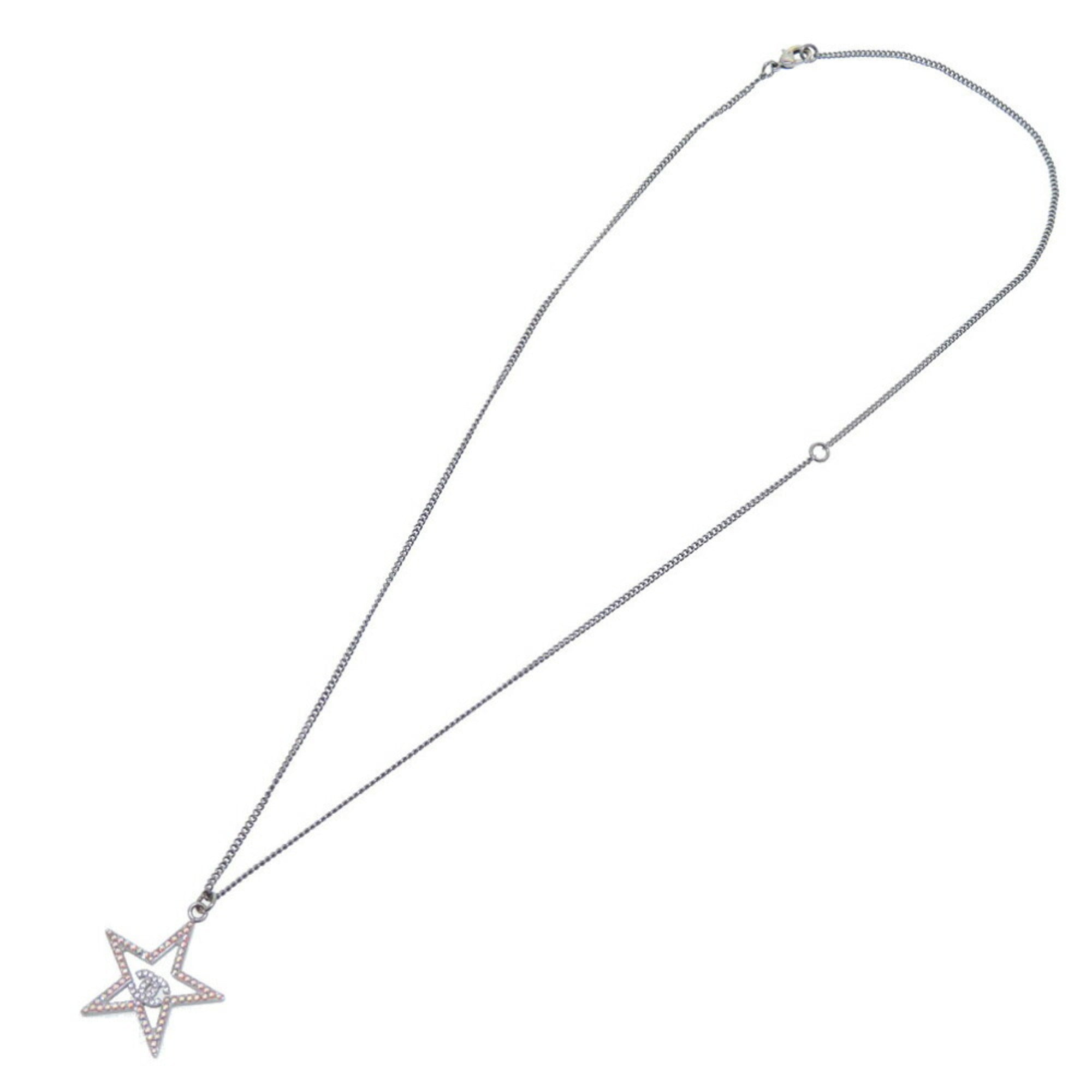 CC Logo Star Pendant Necklace Sterling Silver