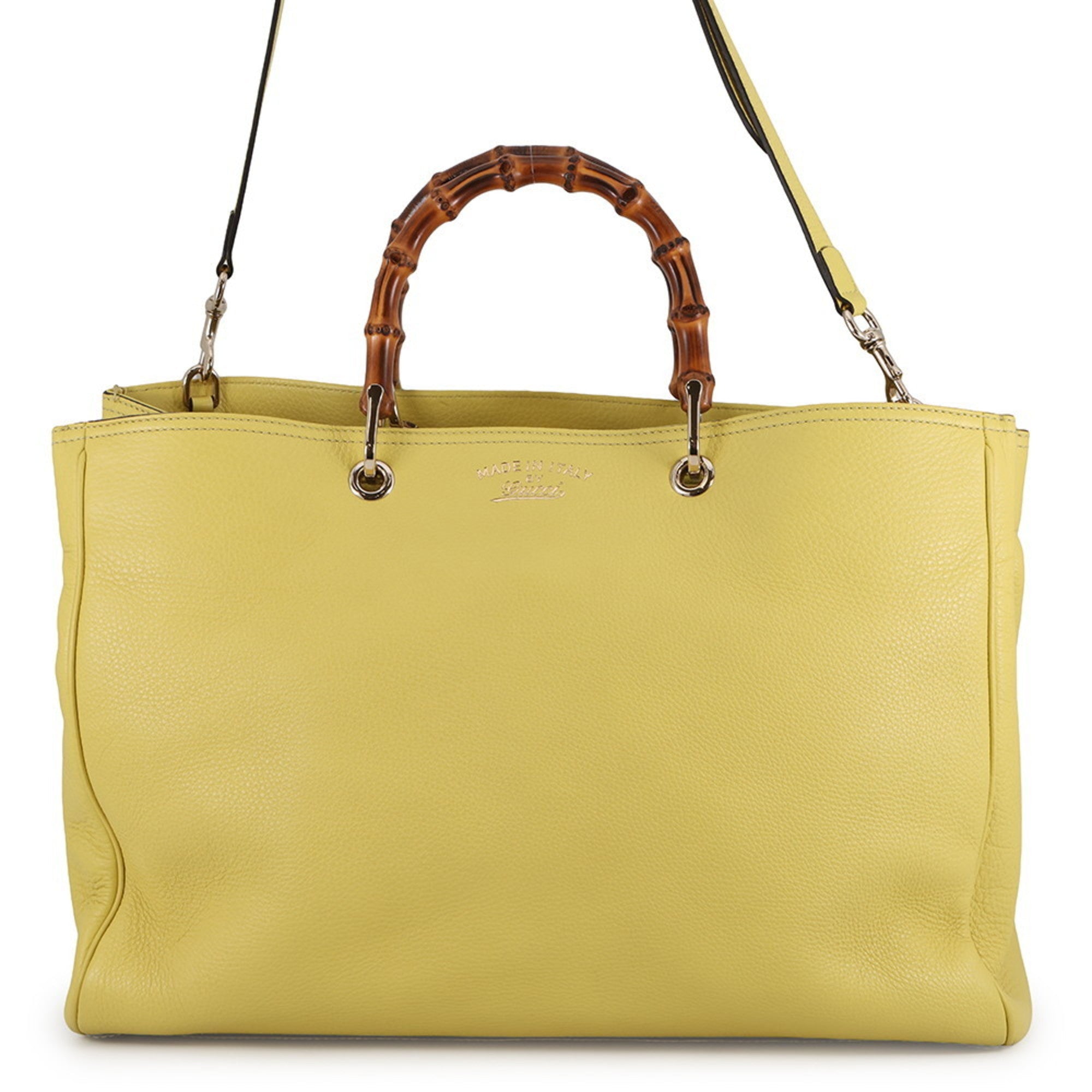 Bamboo Shopper Tote Leather Large
