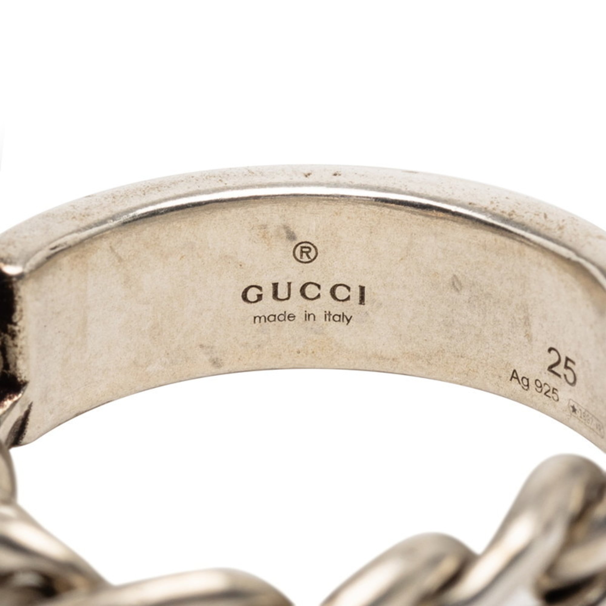 Gormet Chain Ring Enamel and Sterling Silver