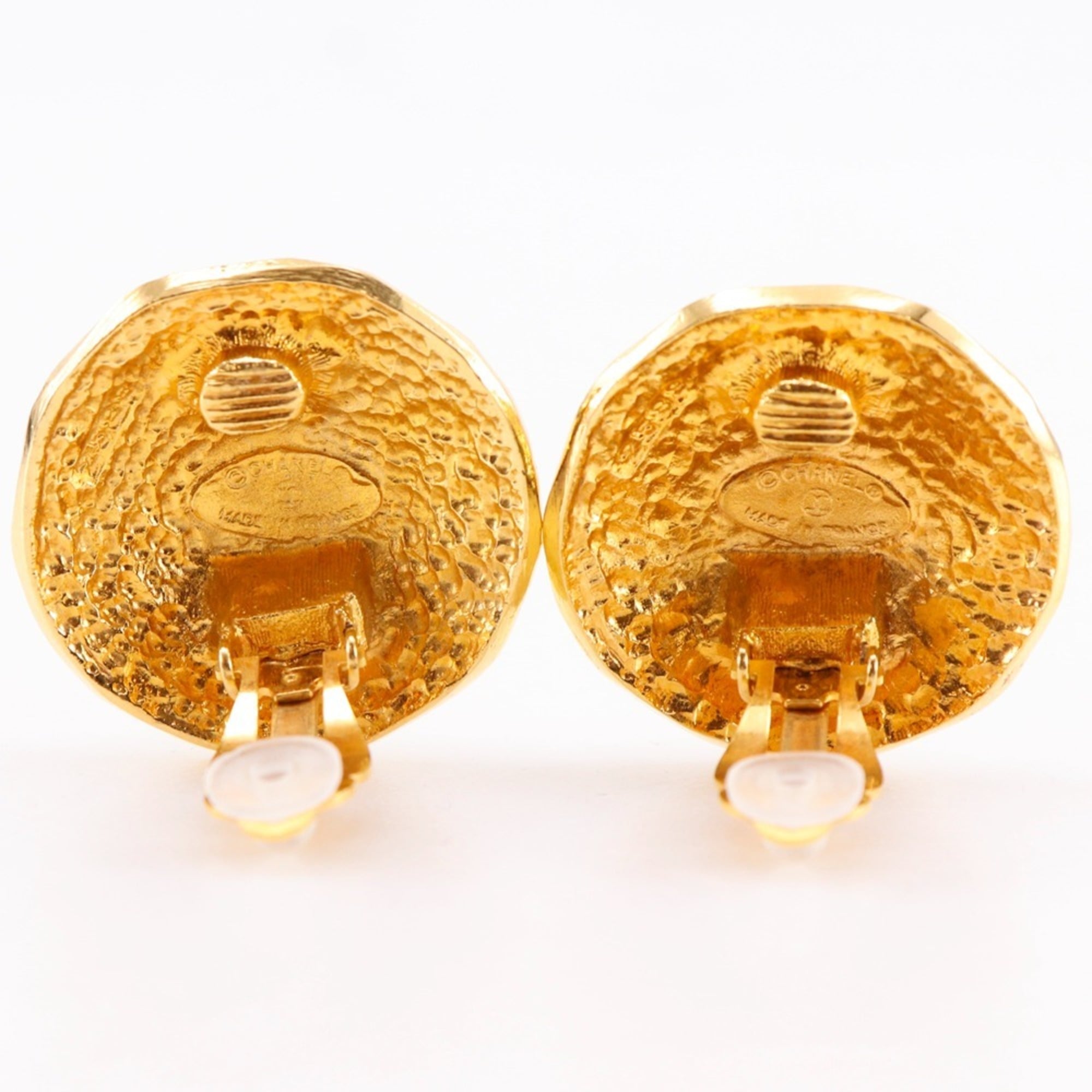 Vintage Earrings Gold-Tone Metal