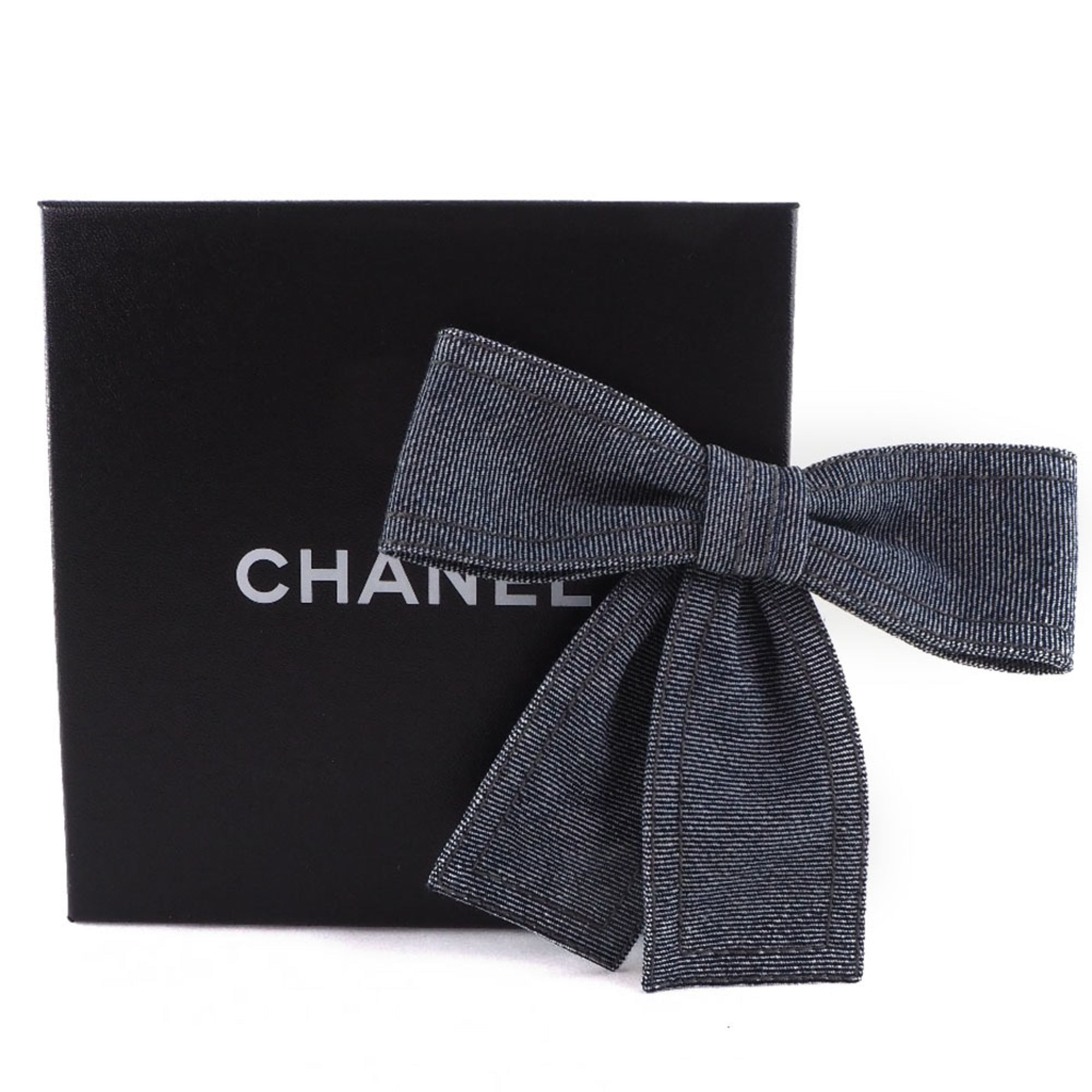 Ribbon Denim Brooch Blue