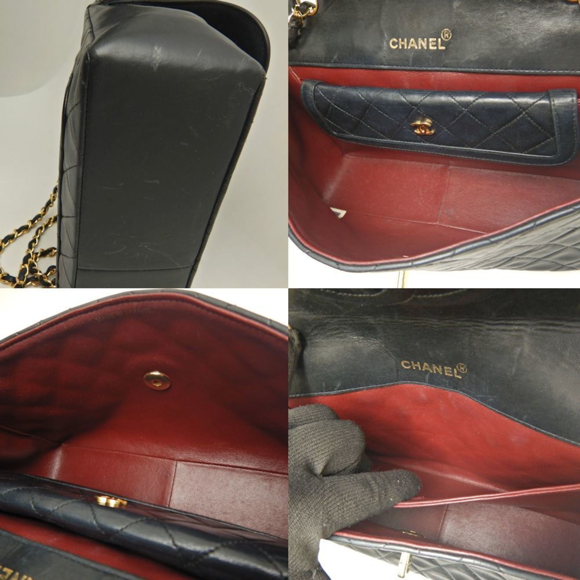 Vintage CC Chain Flap Bag Quilted Lambskin Medium
