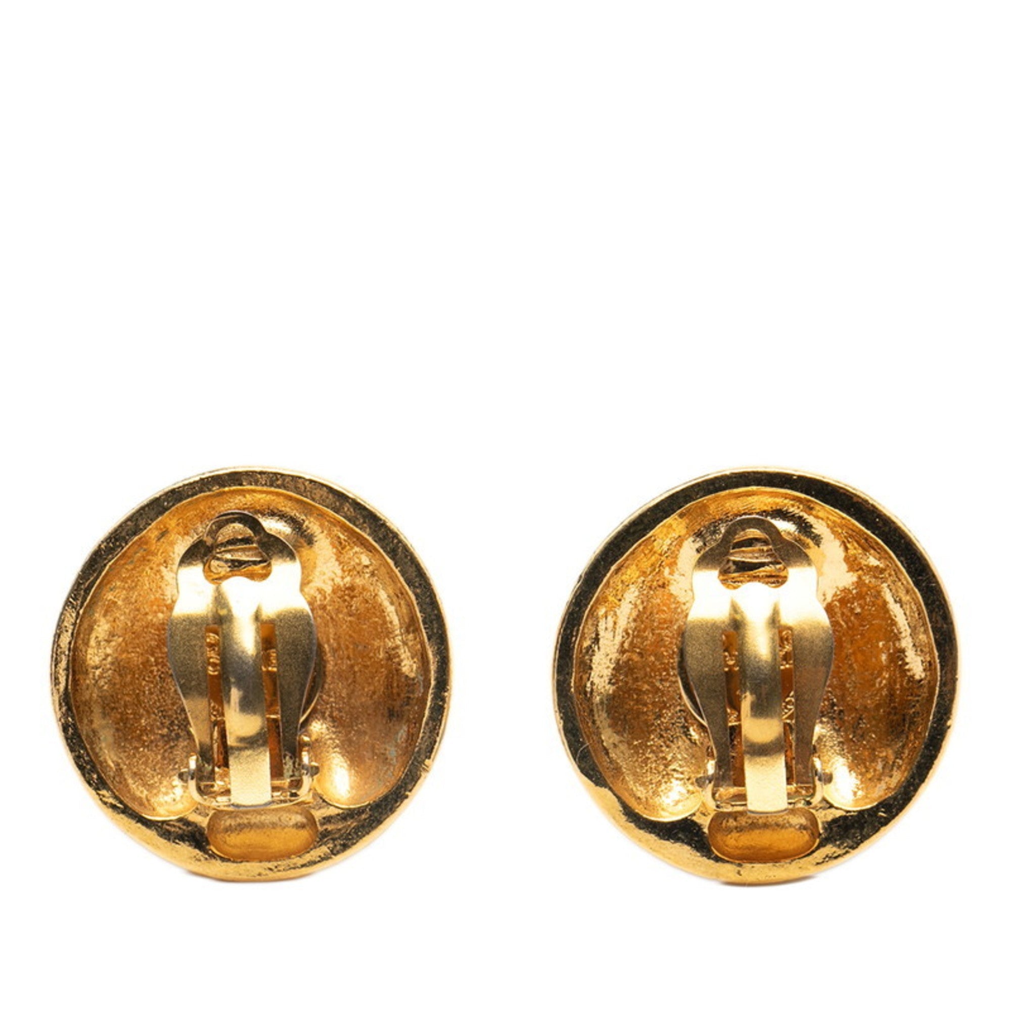 Earrings Logo Gold-Tone Metal