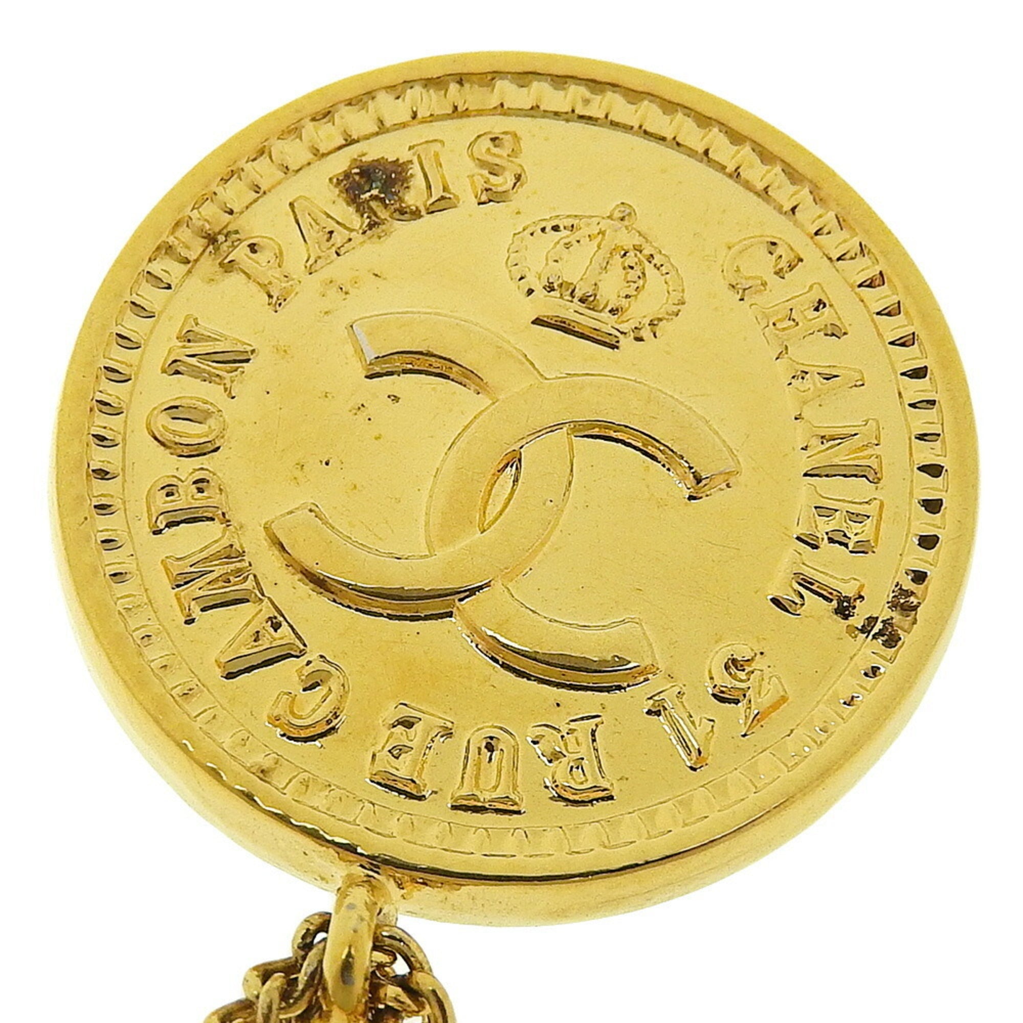 Matelasse Bag Motif Brooch Metal Gold Plated