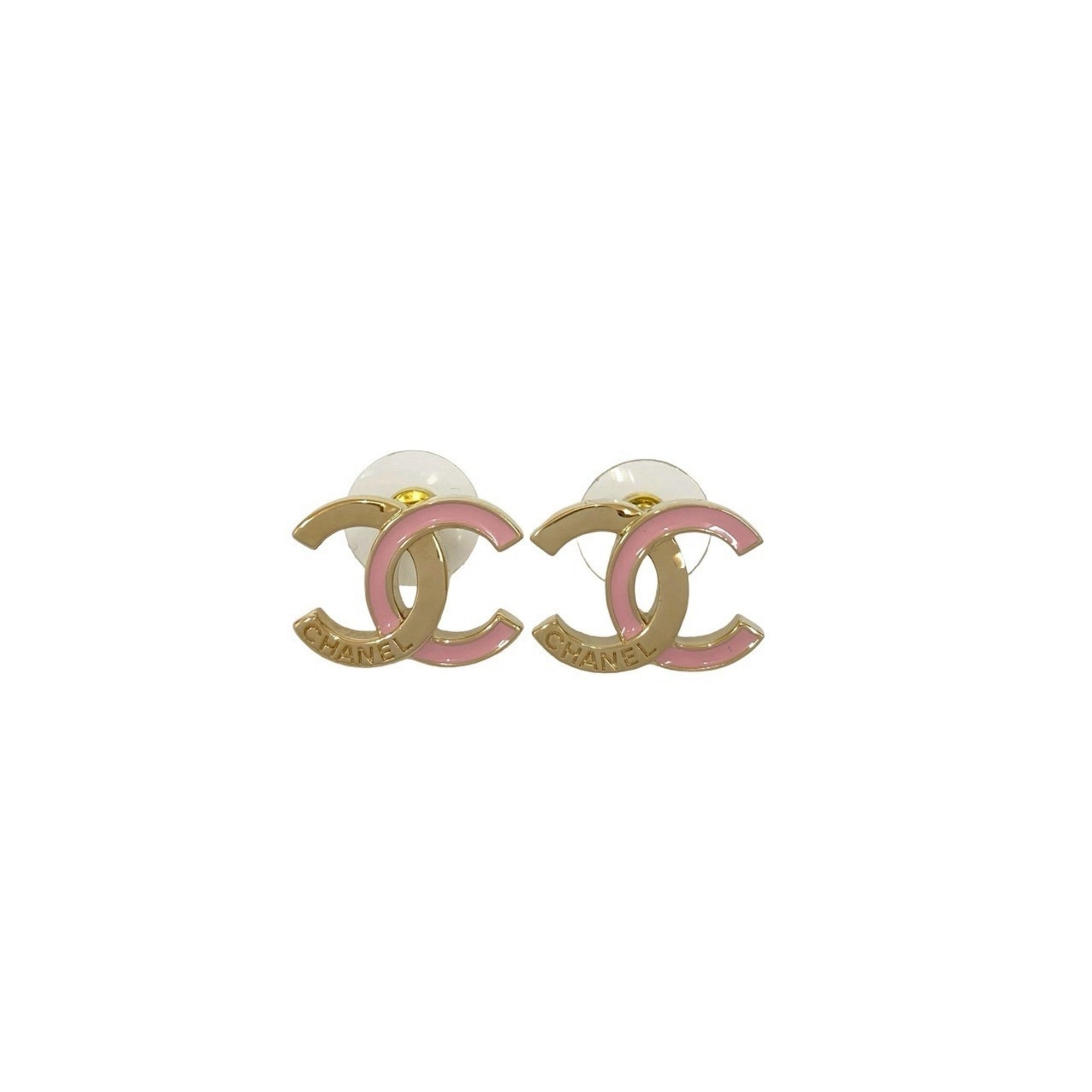 CC Logo Earrings Metal Gold-Tone Metal