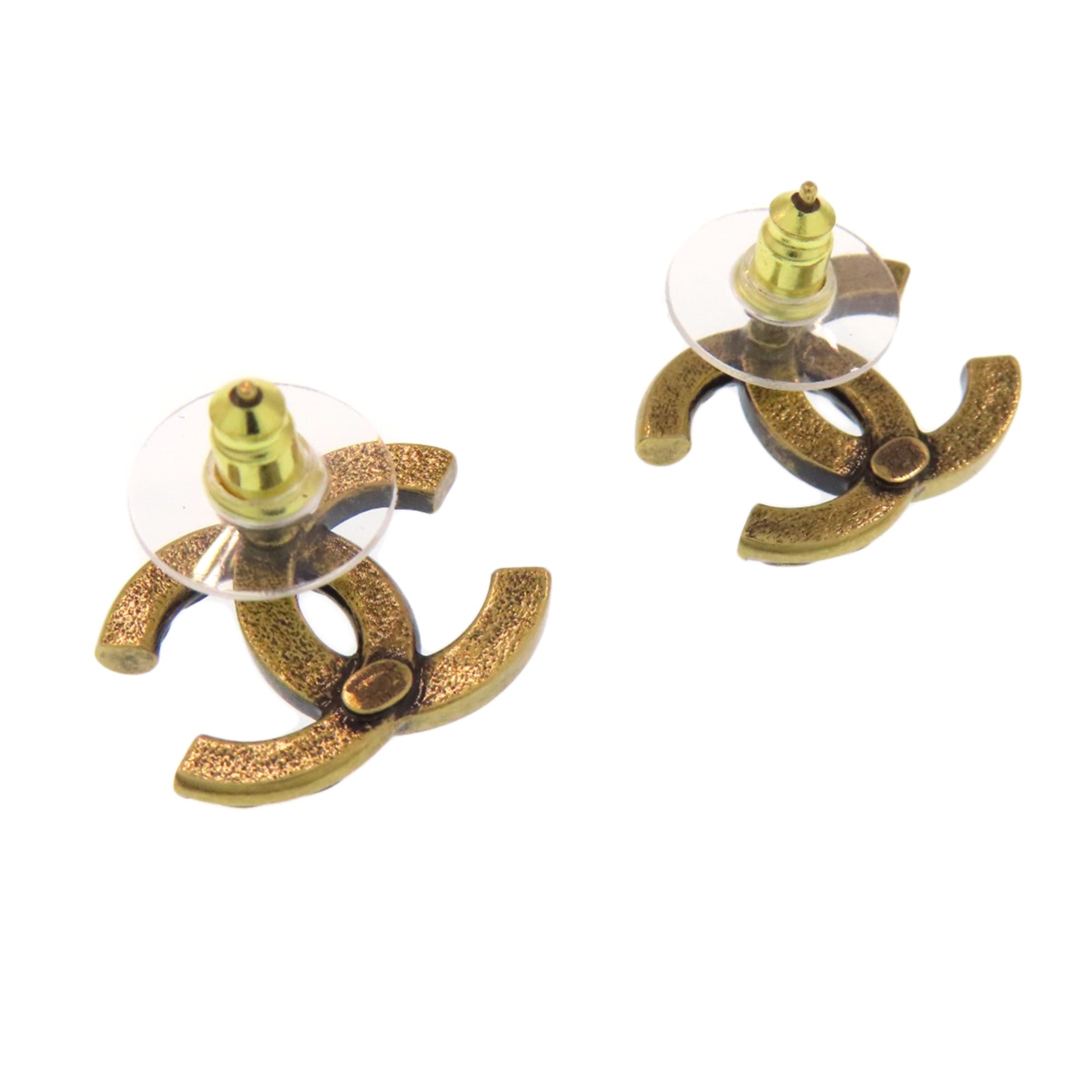 CC Logo Earrings Gold-Tone Metal Gold-Tone Metal