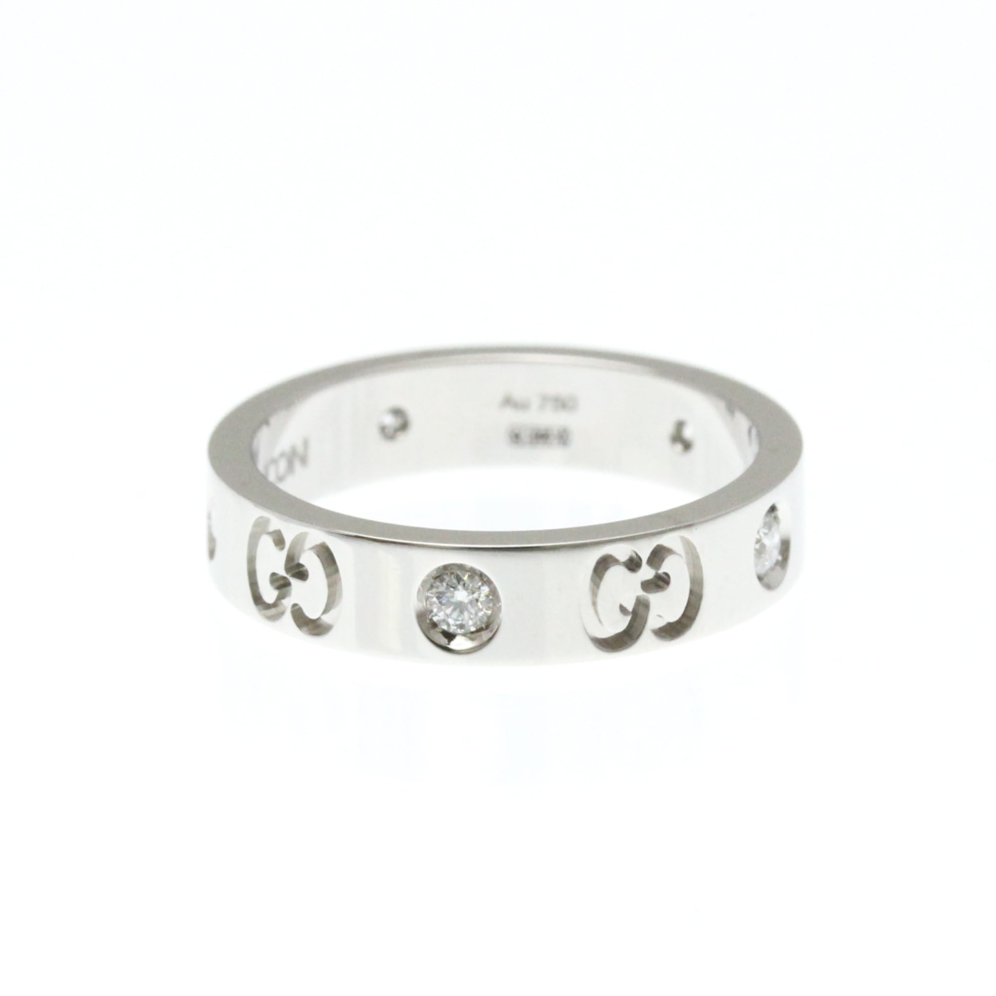 Band Ring 18K White Gold With Diamond