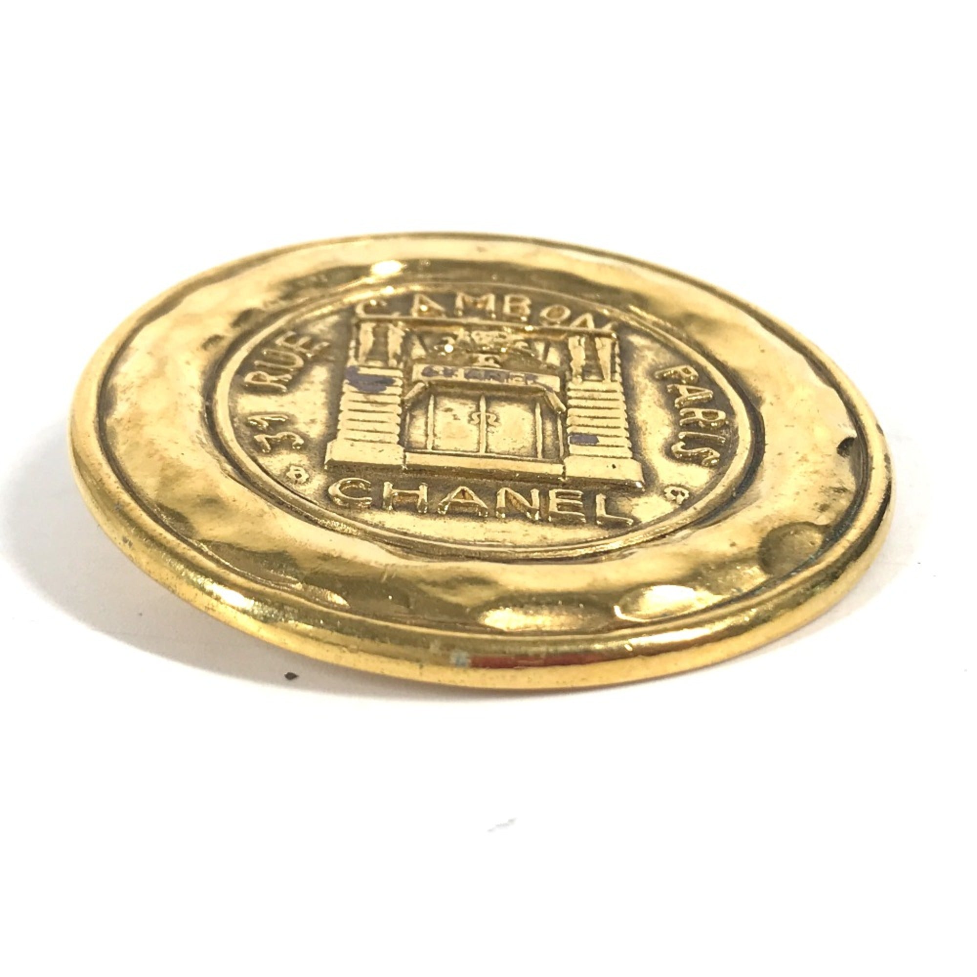 Vintage Brooch Metal Gold