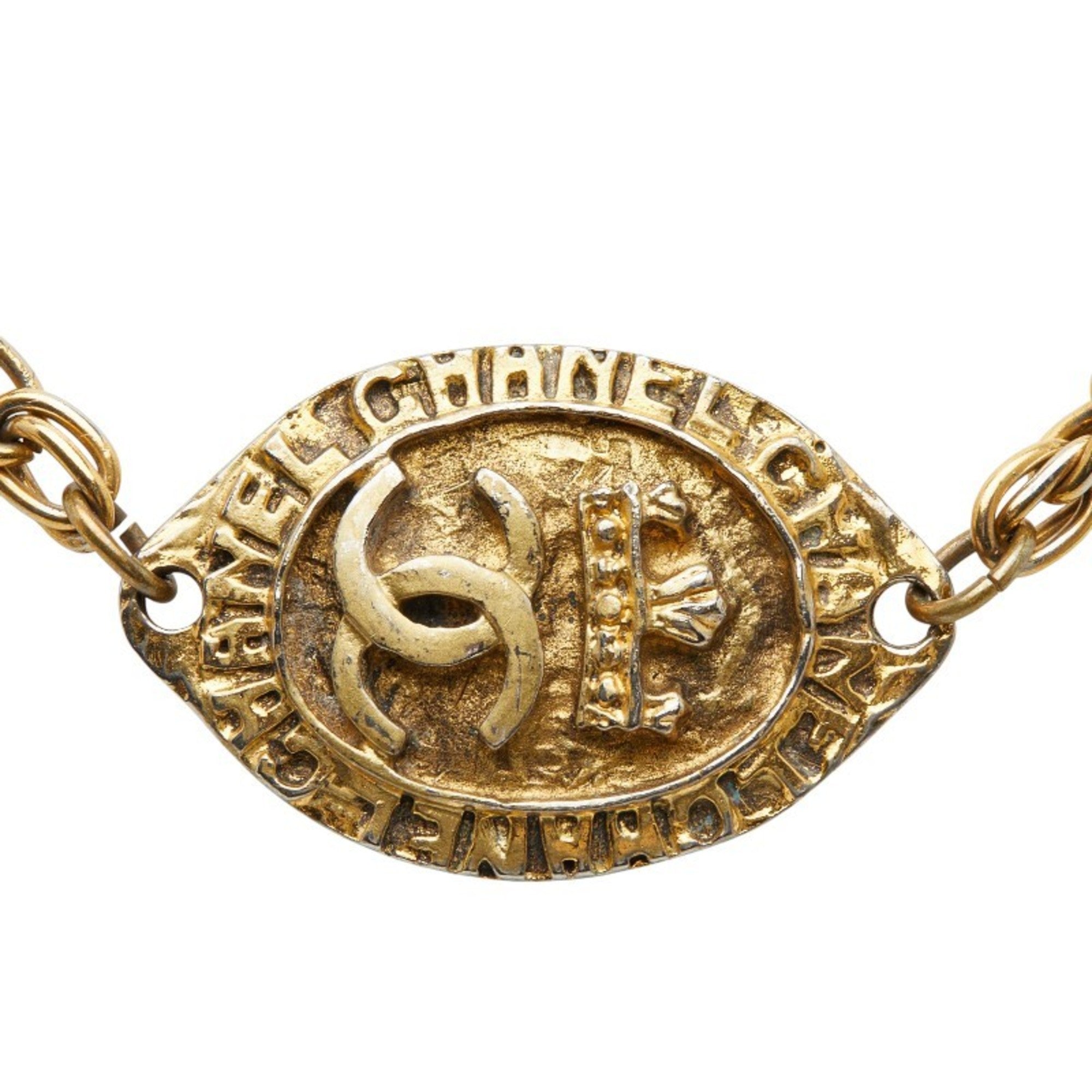CC Logo Pendant Necklace Metal