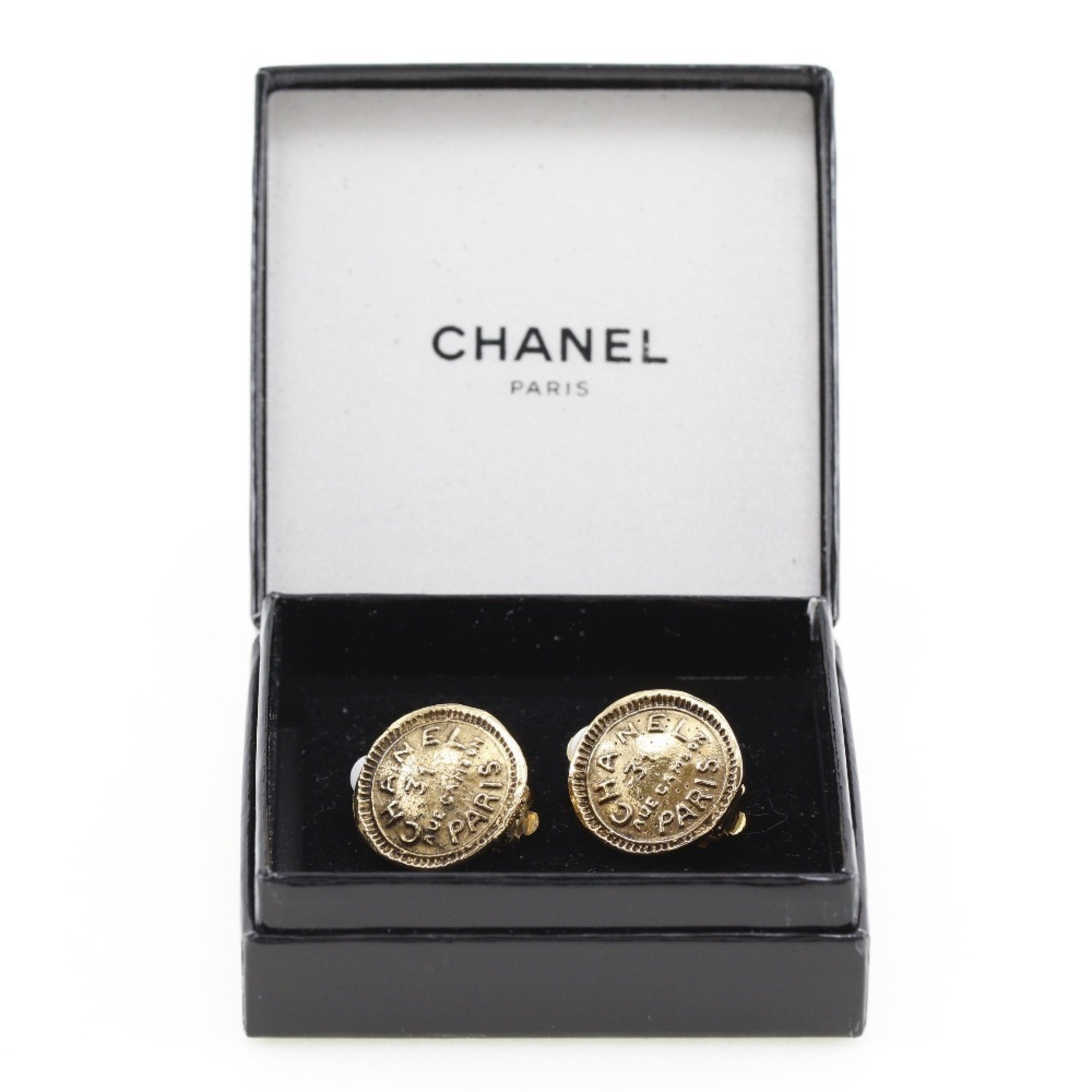 Vintage Earrings Gold-Tone Metal