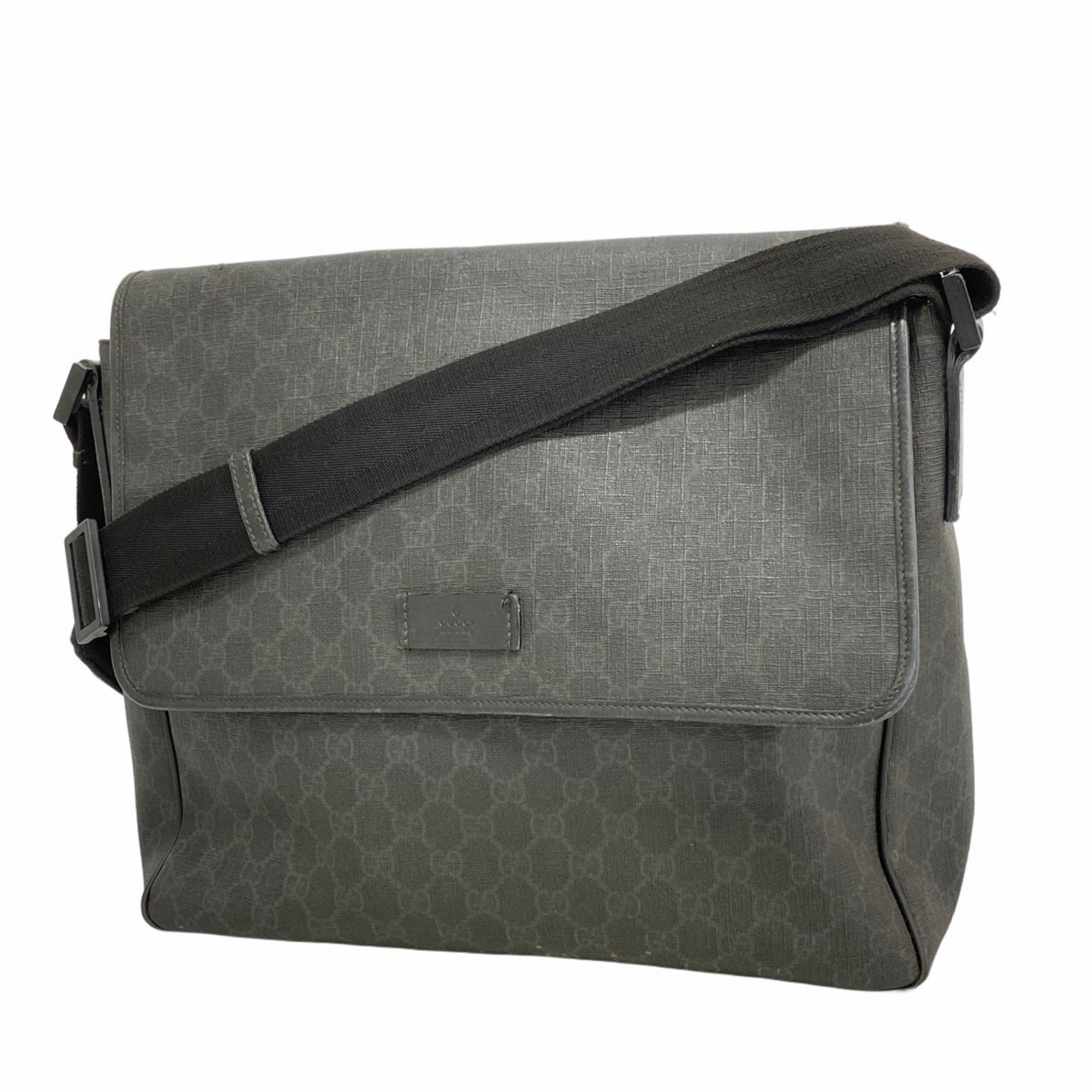Flap Messenger Bag GG Coated Canvas Medium
