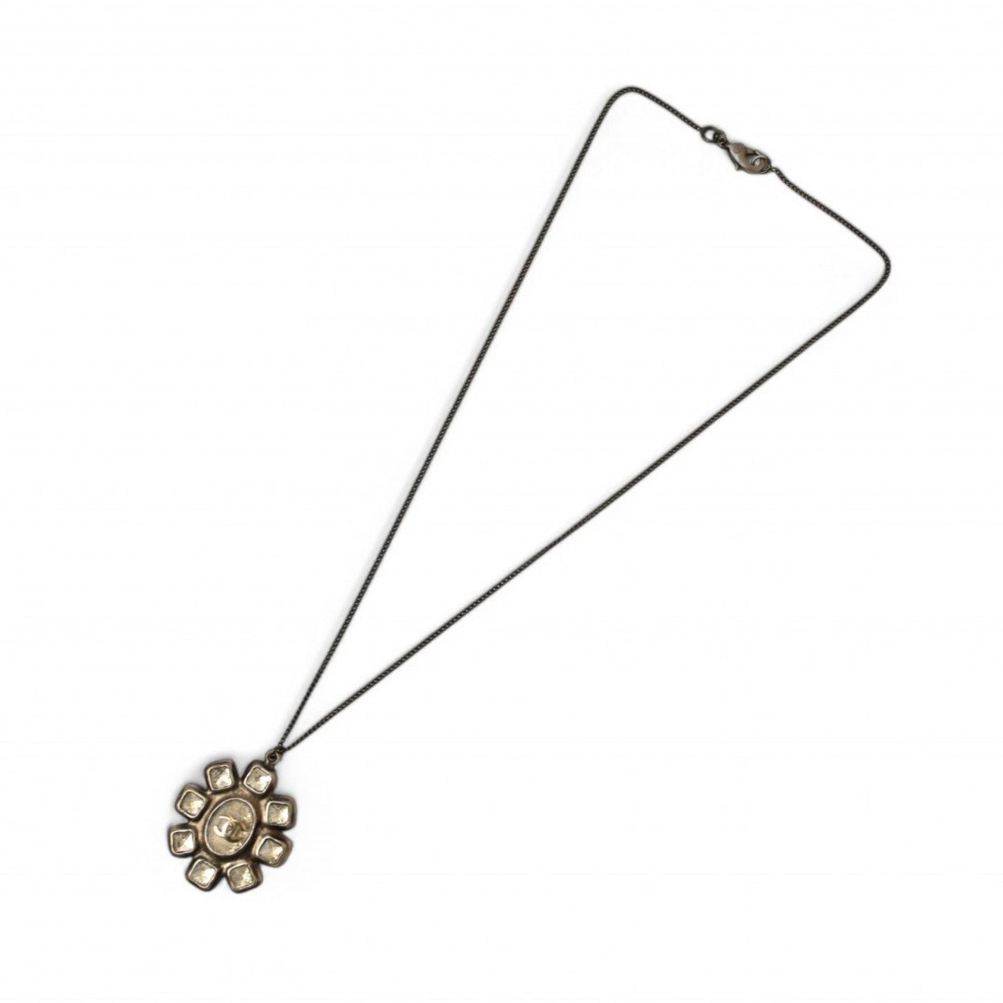 CC Logo Pendant Necklace Metal