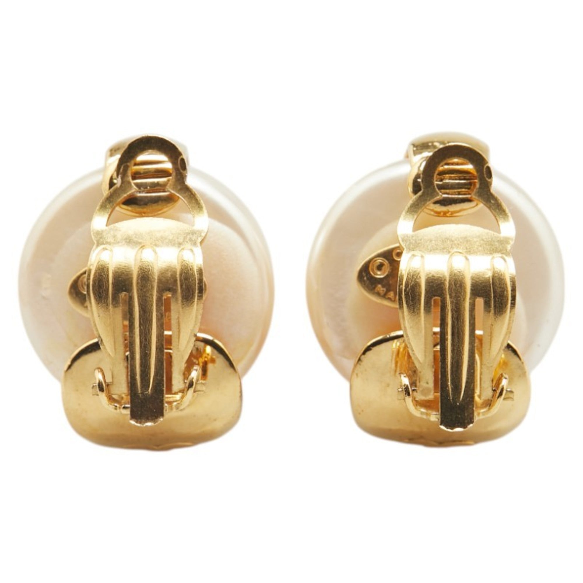 CC Logo Clip-On Earrings Metal Gold-Tone Metal