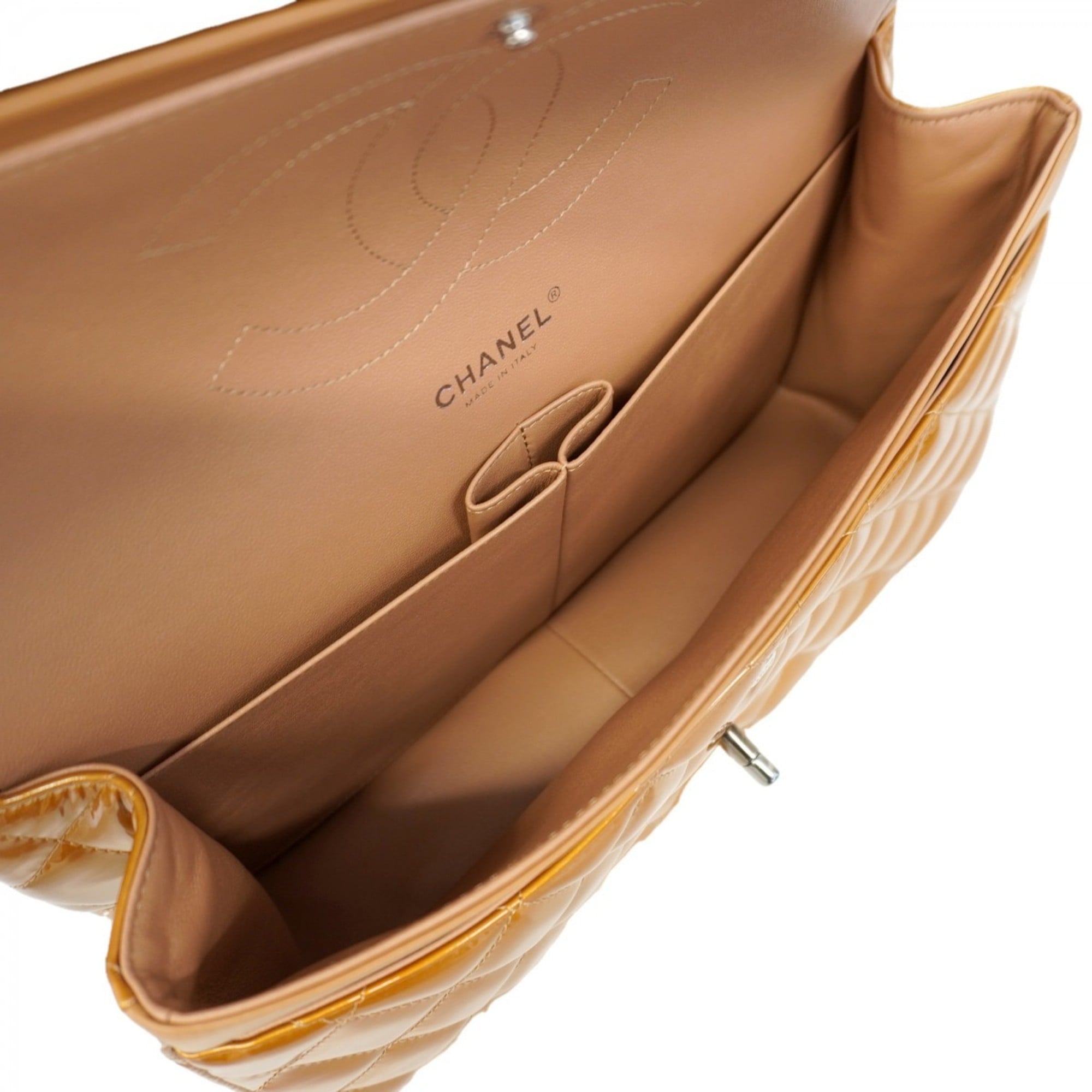 Classic Double Flap Bag Quilted Patent Jumbo