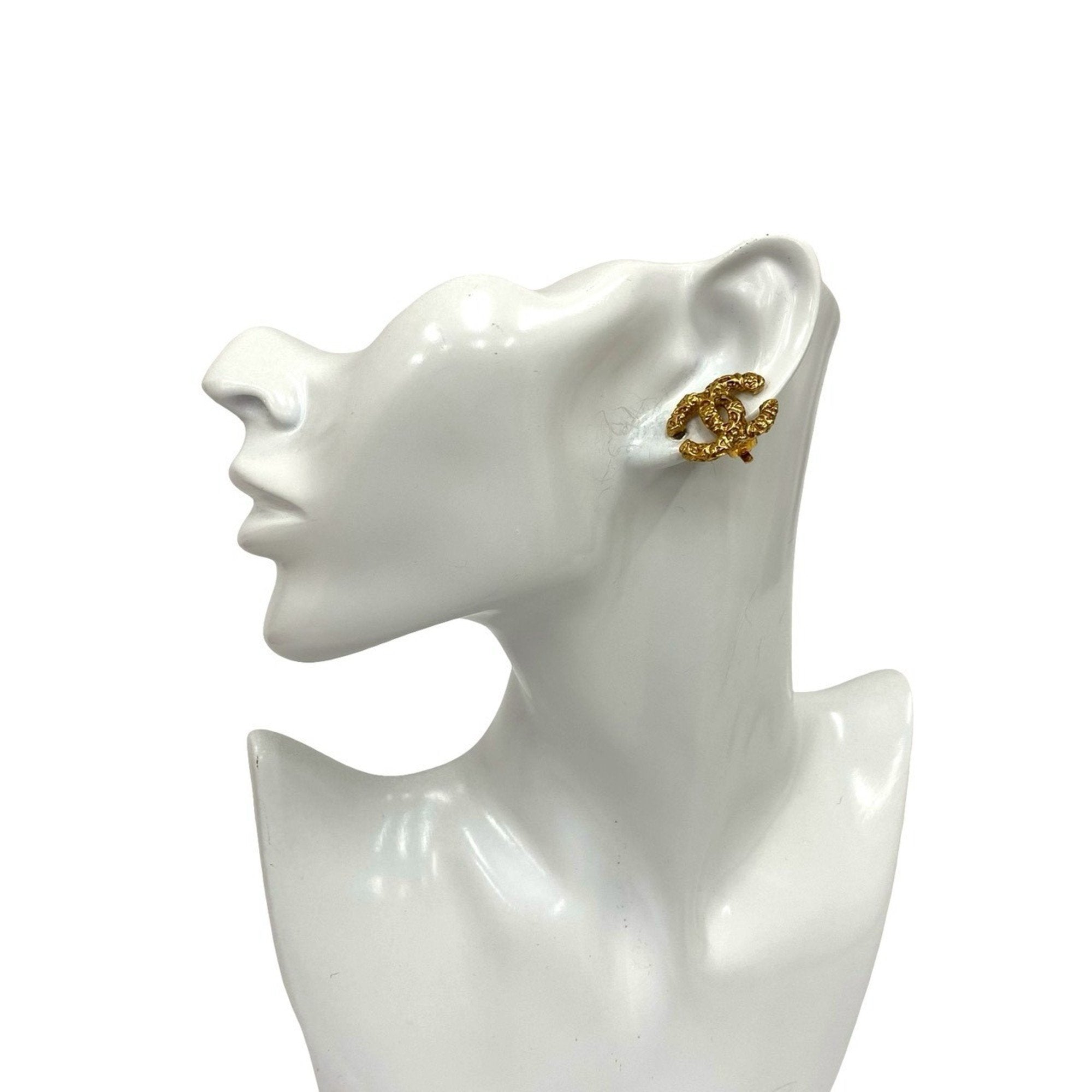 CC Logo Earrings Metal Gold-Tone Metal