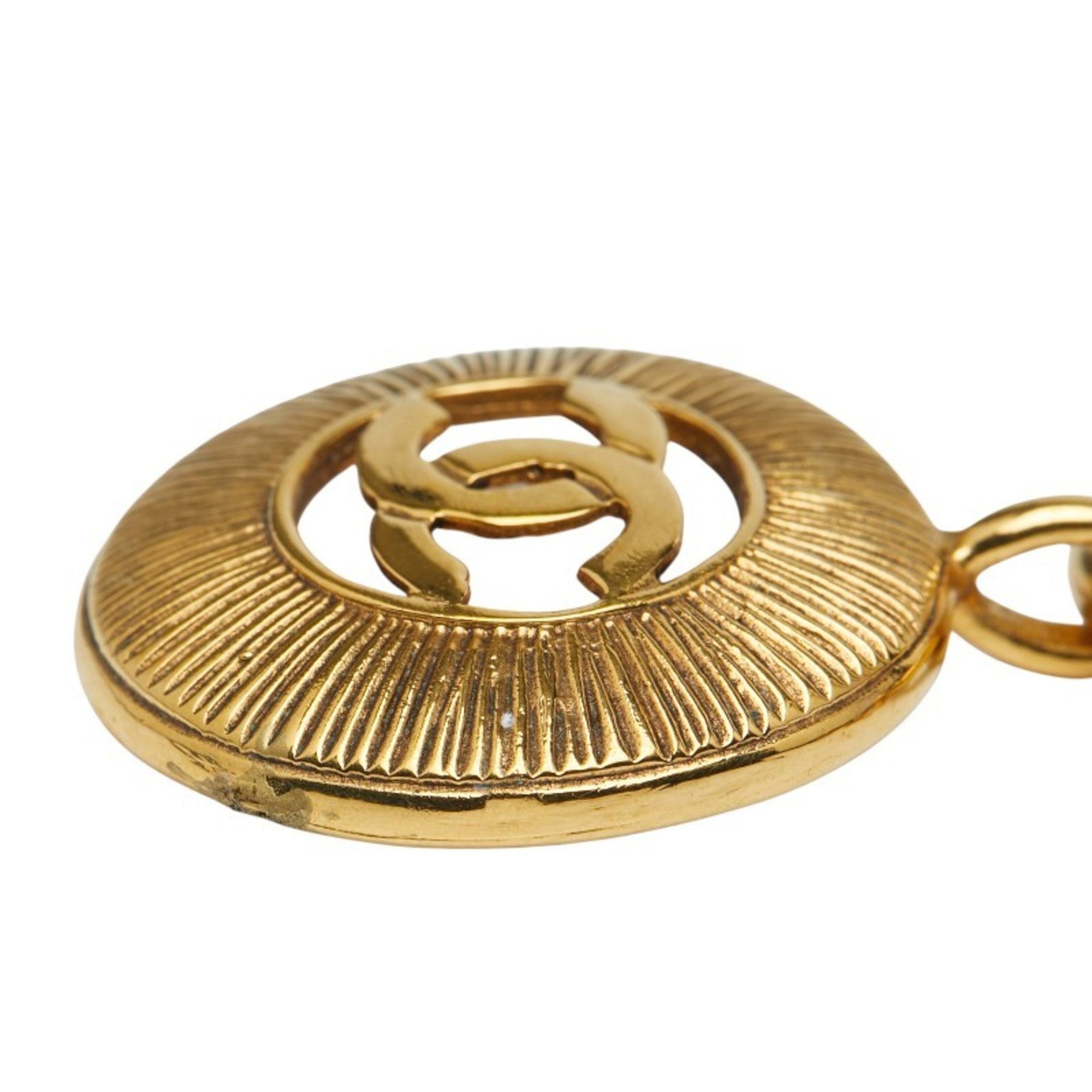 CC Logo Pendant Necklace Metal