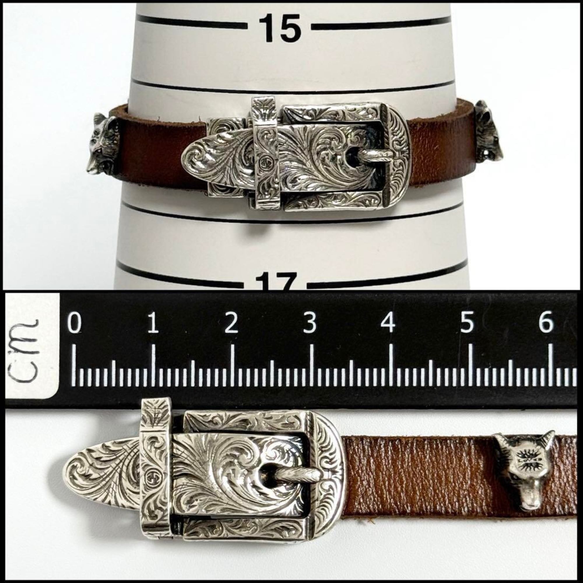 Bracelet Leather and Sterling Silver