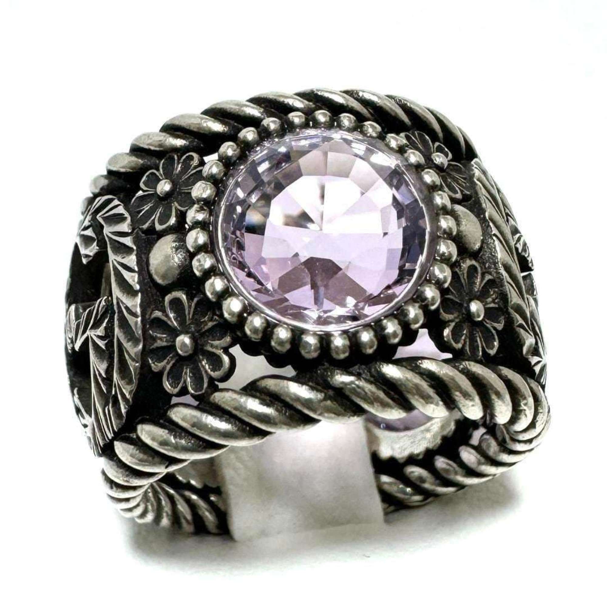 Ring Sterling Silver with Rhinestone