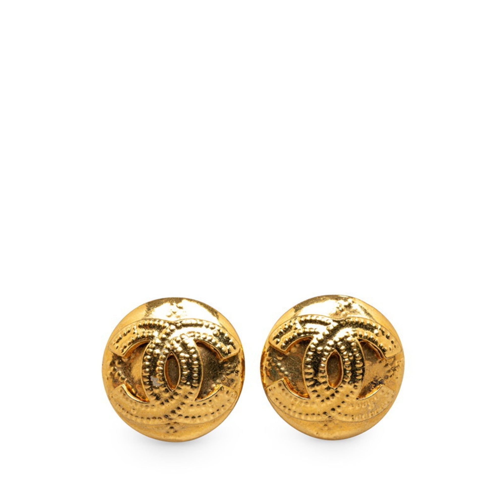 CC Logo Clip-On Earrings Metal Gold-Tone Metal