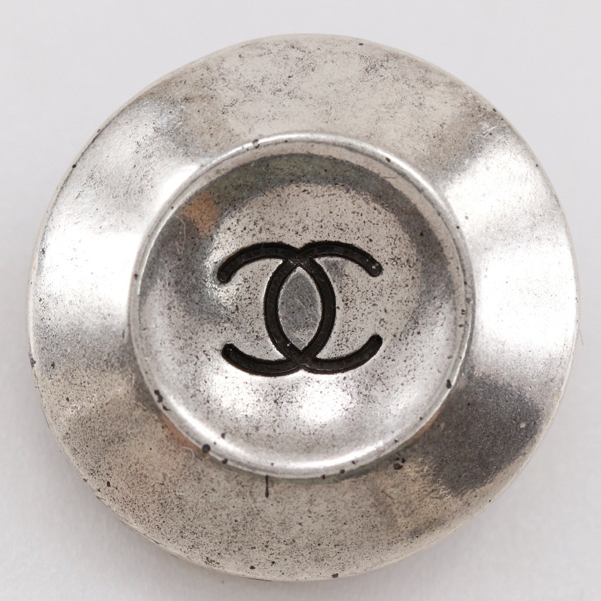 CC Logo Clip-On Earrings Silver-Tone Metal Silver-Tone Metal