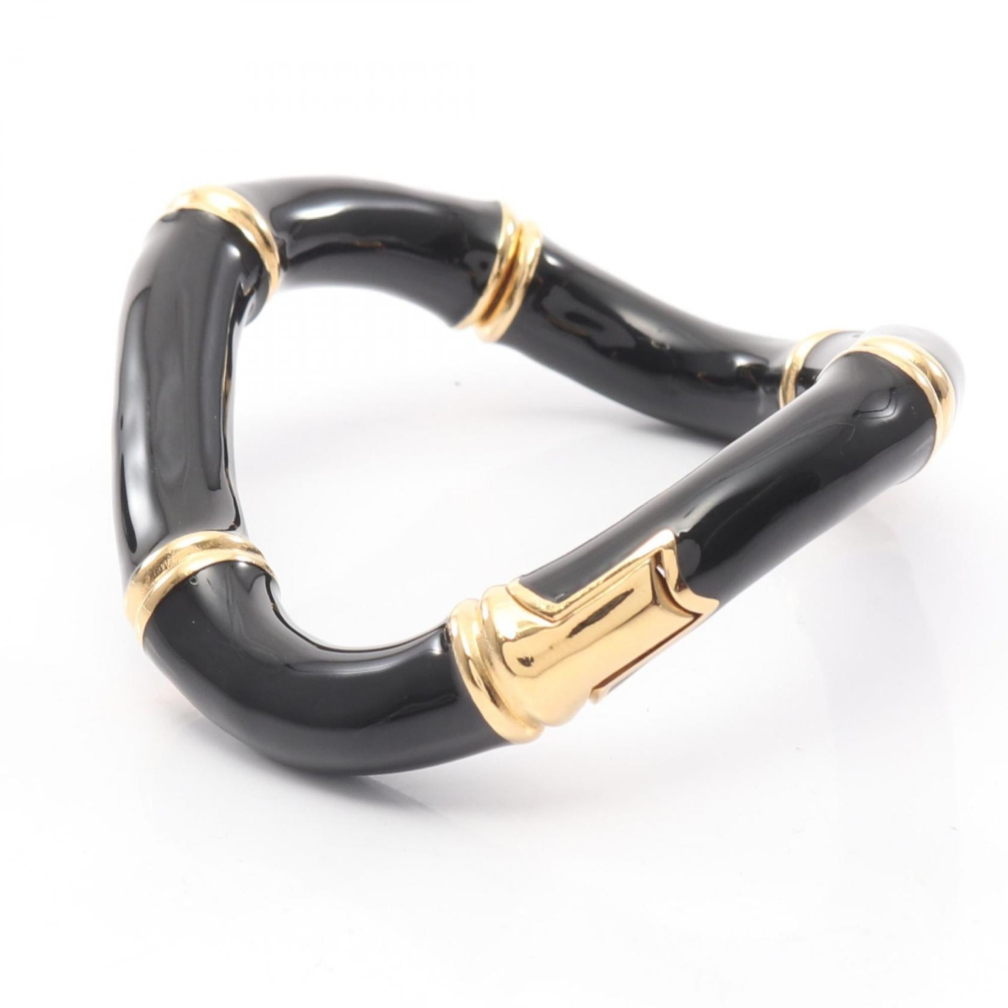 Bamboo Cuff Bangle Gold and Stainless Steel Bracelet