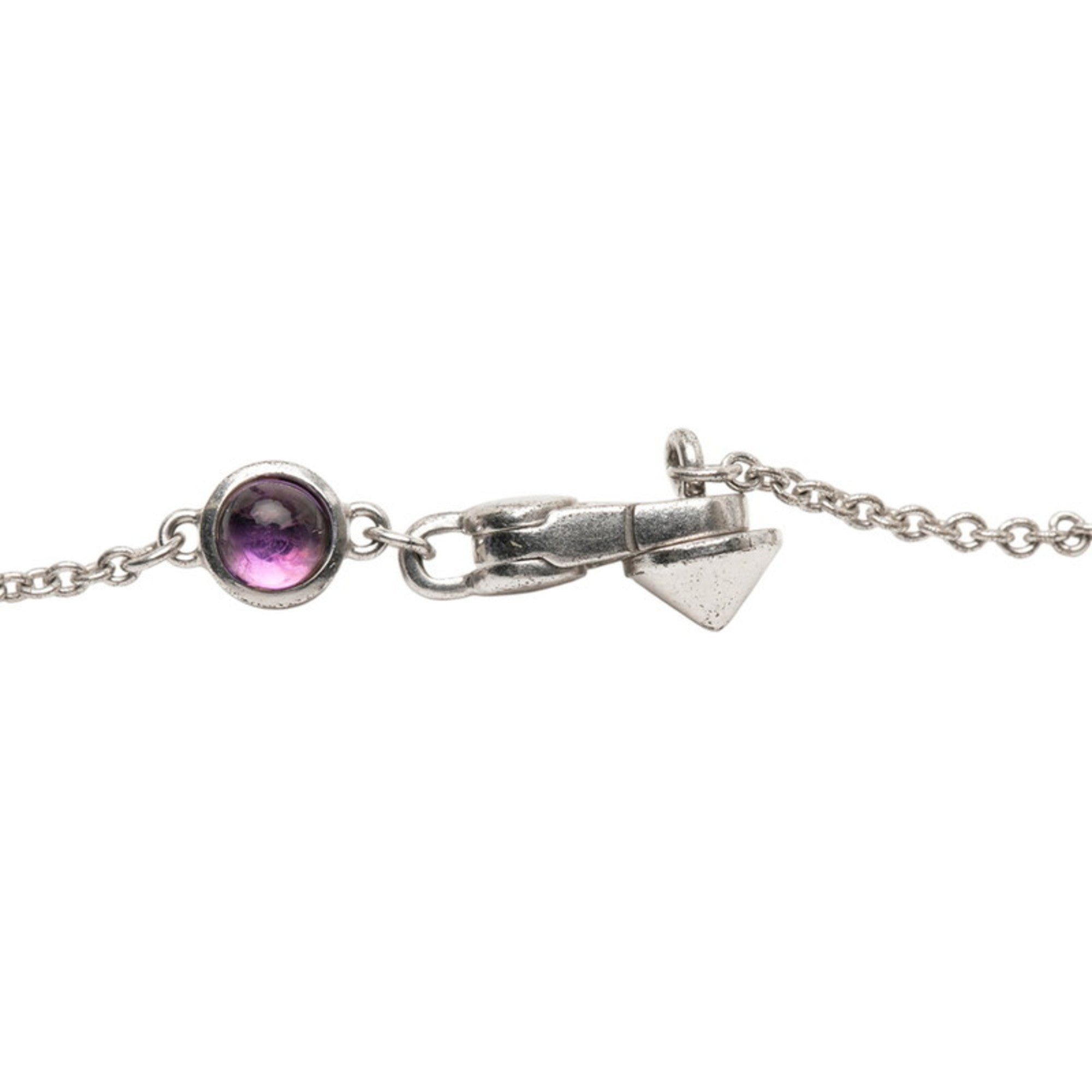 Heart Stud Pendant Necklace Sterling Silver