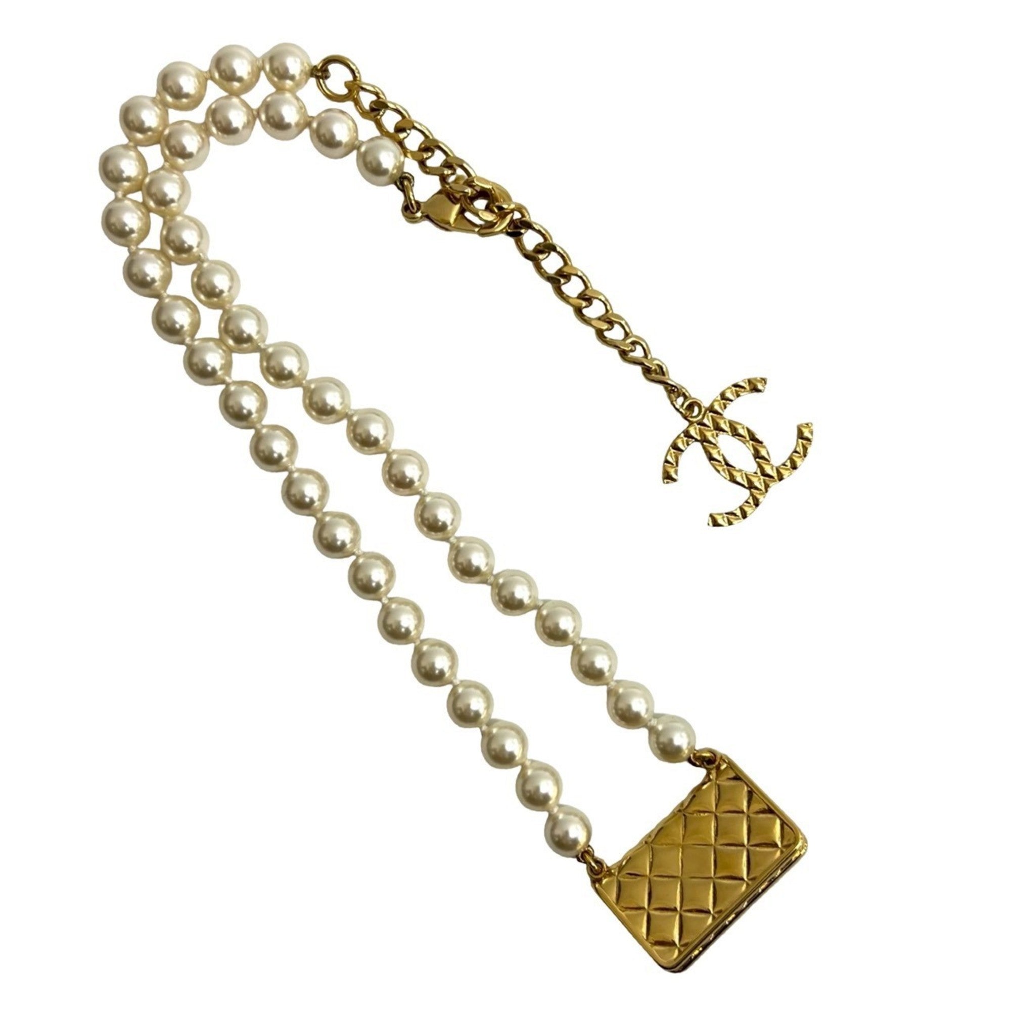 CC Logo Pendant Necklace Metal