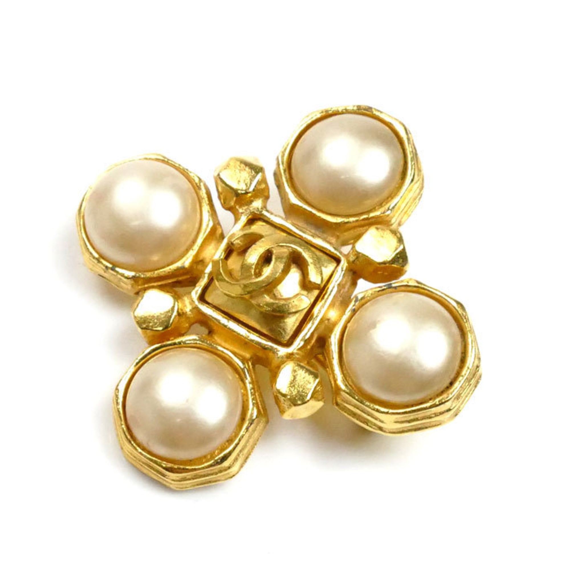 CC Logo Brooch Metal