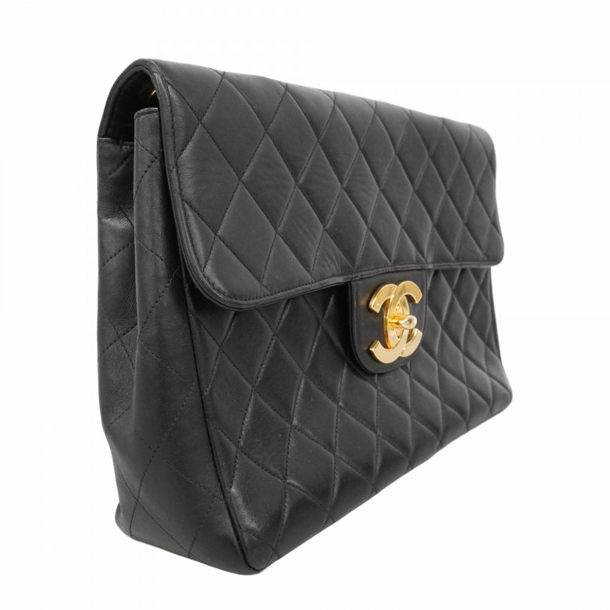 Vintage Classic Single Flap Bag Quilted Lambskin Jumbo