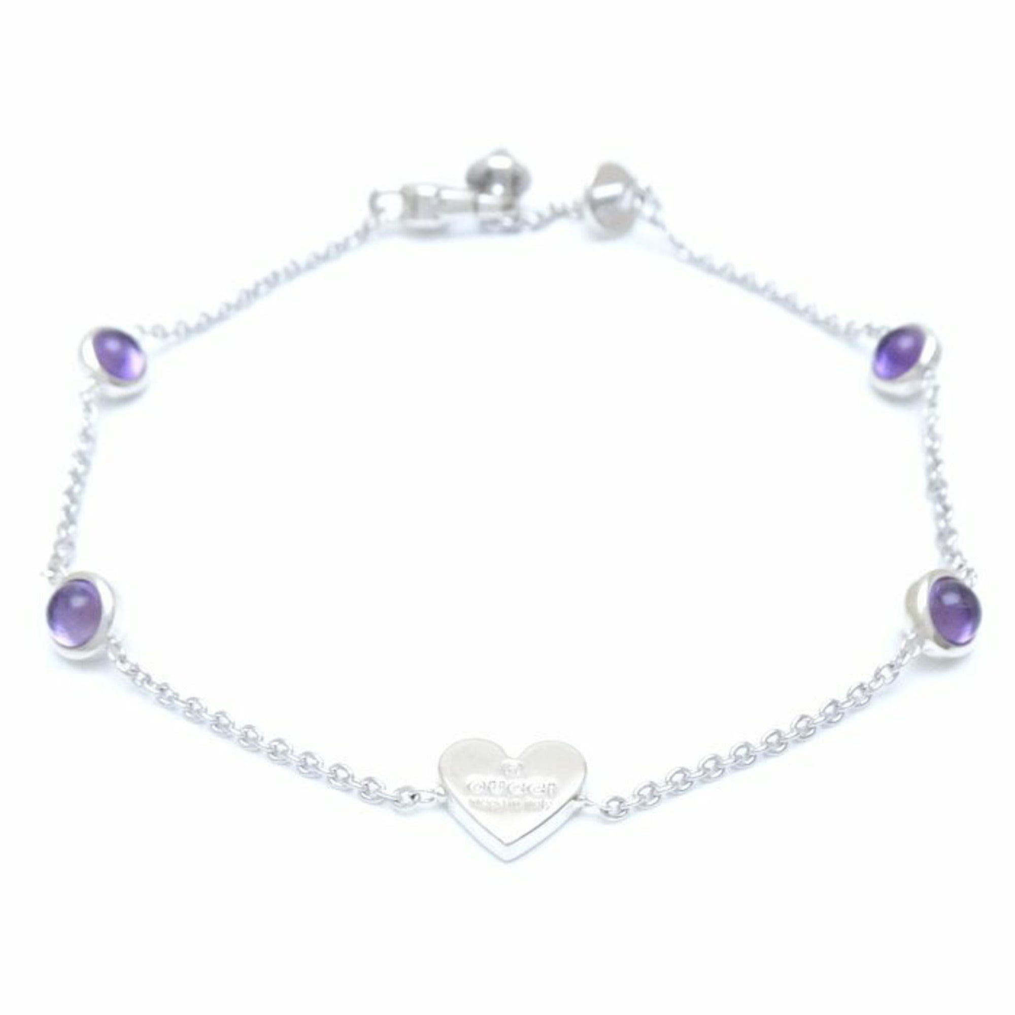 Charm Bracelet Sterling Silver with Amethyst