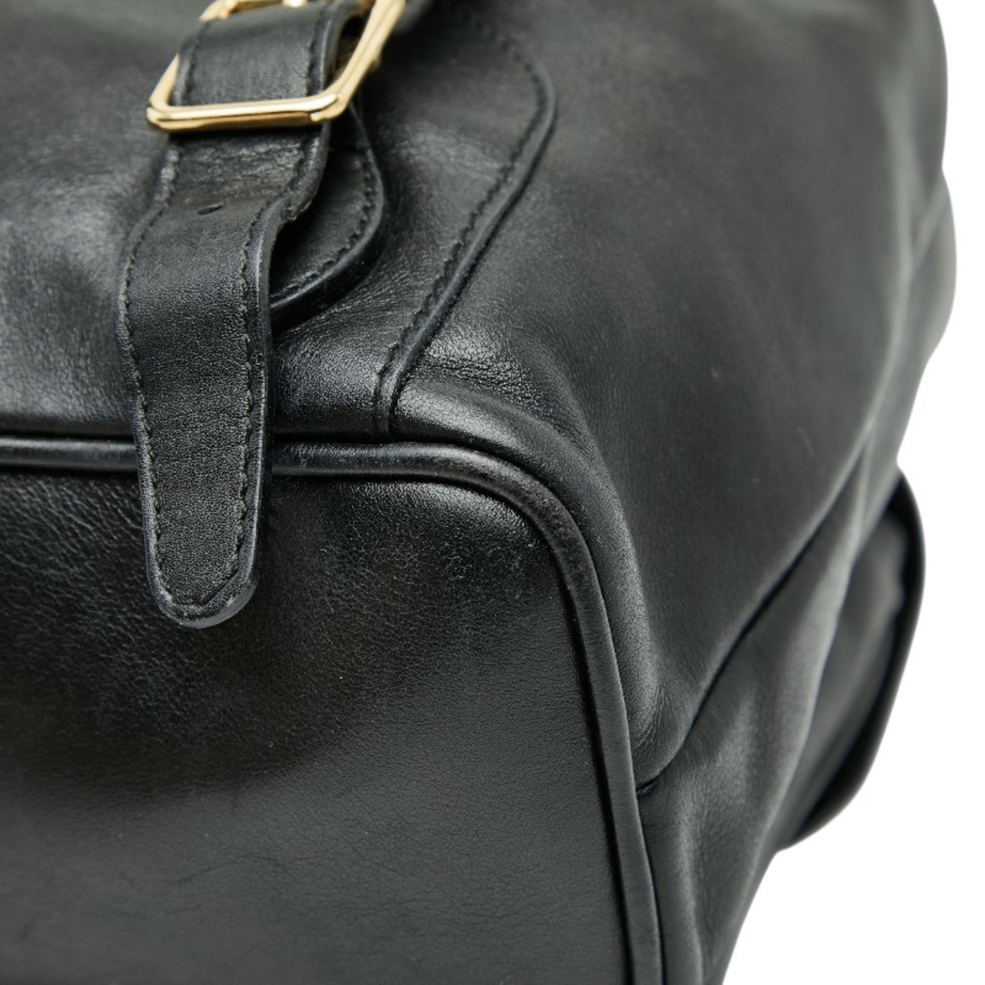 Vintage Bamboo Backpack Leather Medium