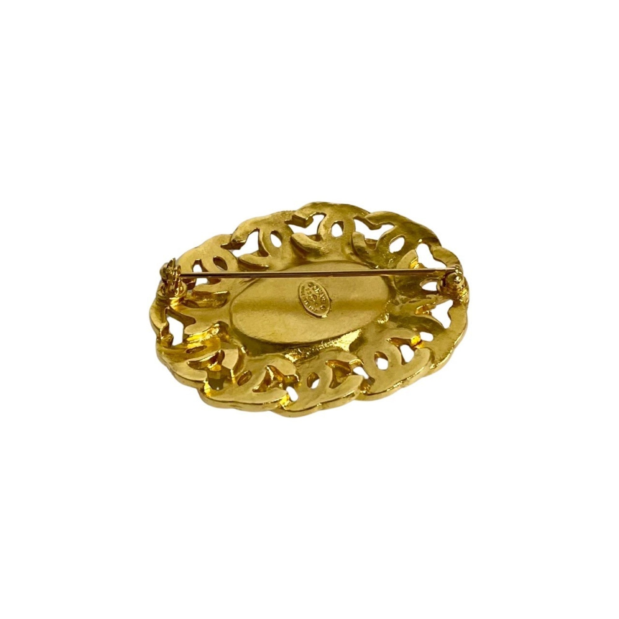 CC Logo Brooch Metal
