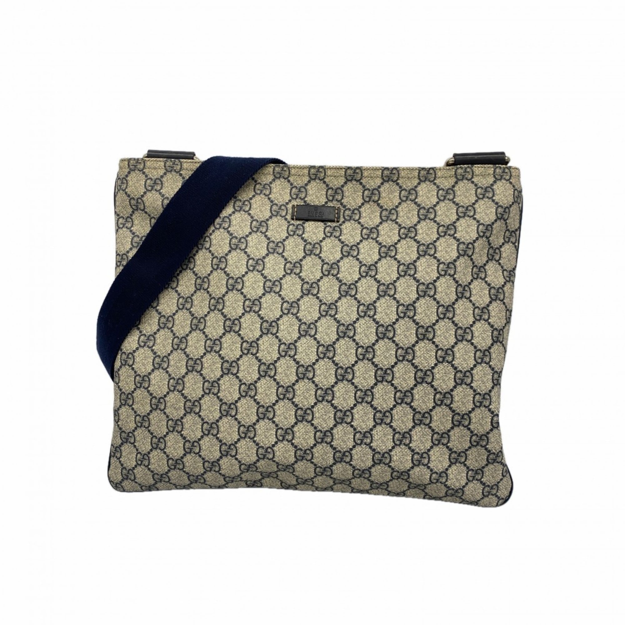 Zip Top Messenger Bag GG Coated Canvas Large