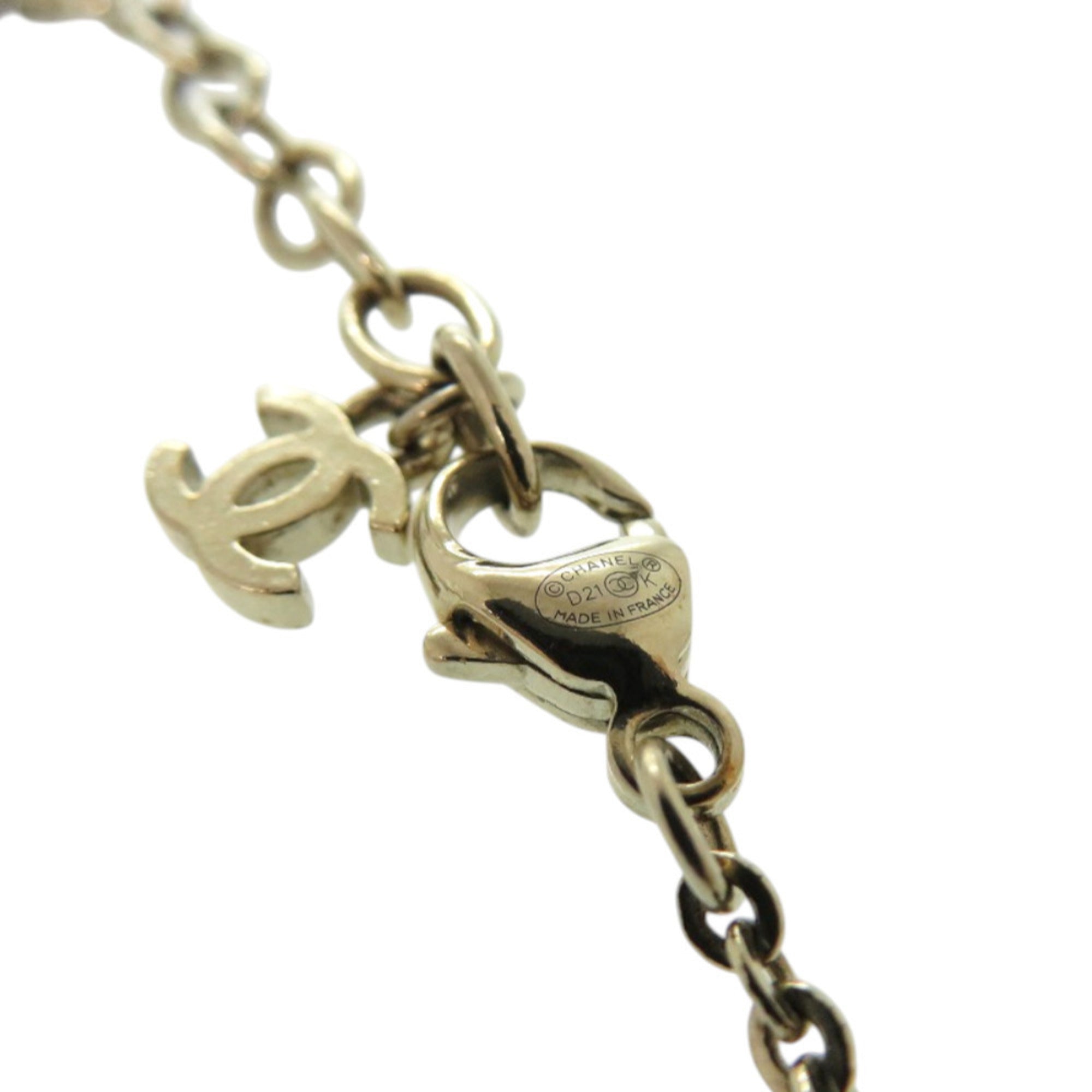 CC Logo Ball Pendant Necklace Gold-Tone Metal