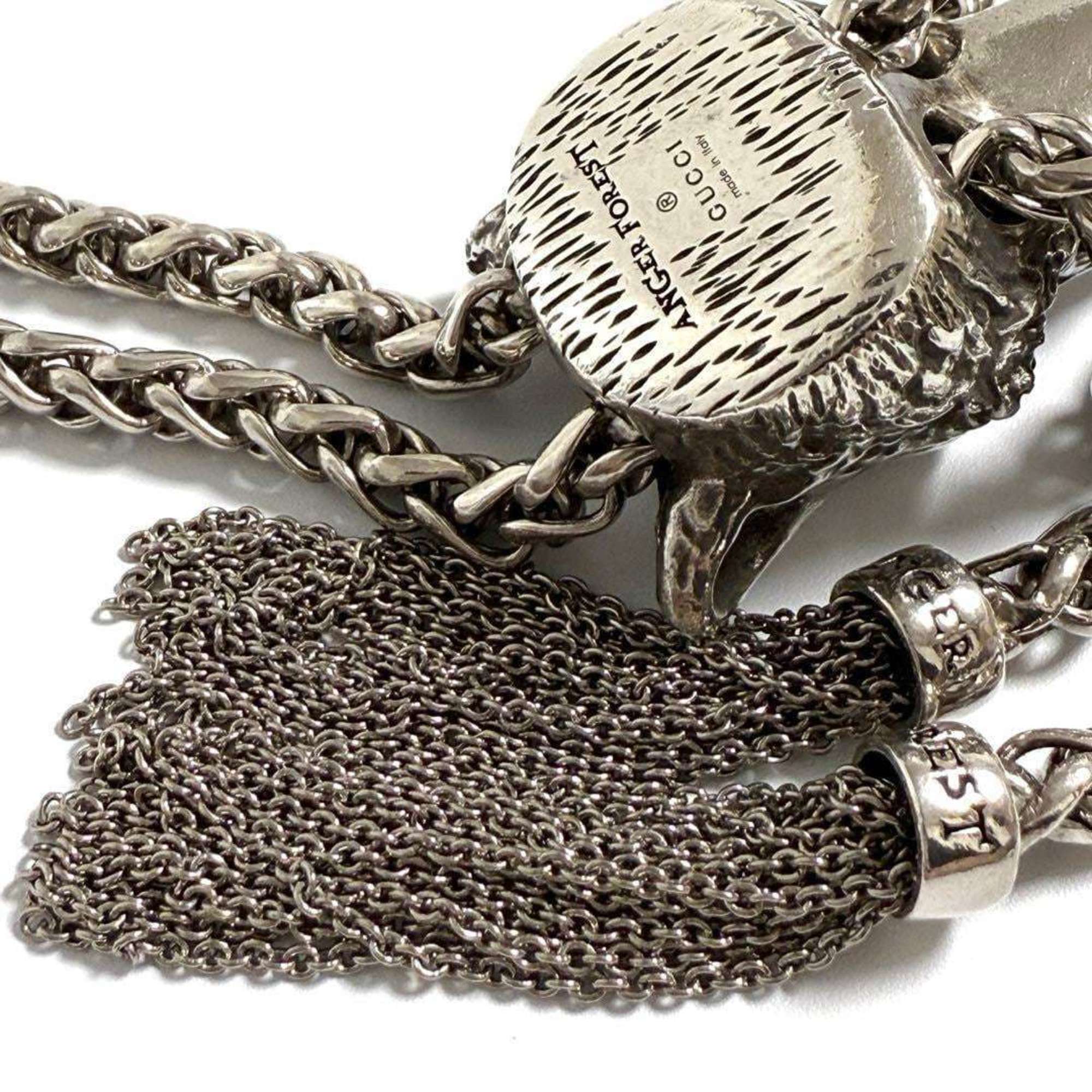 Wolf Anger Forest Pendant Necklace Sterling Silver