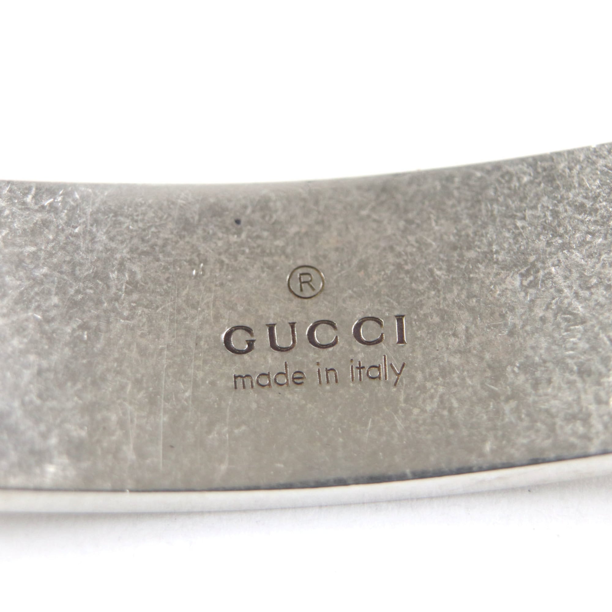 GG Bee Engraved Bracelet Sterling Silver