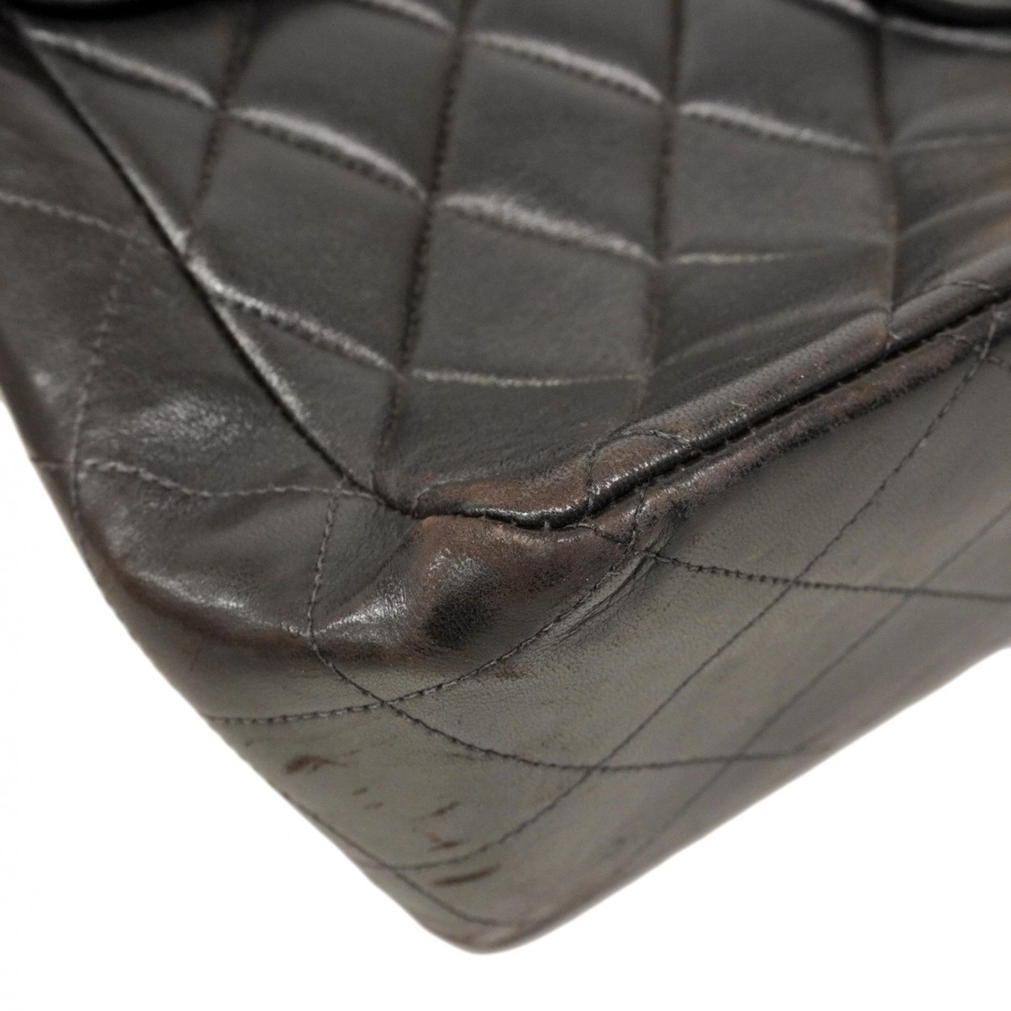 Vintage Square Flap Bag Quilted Lambskin Jumbo
