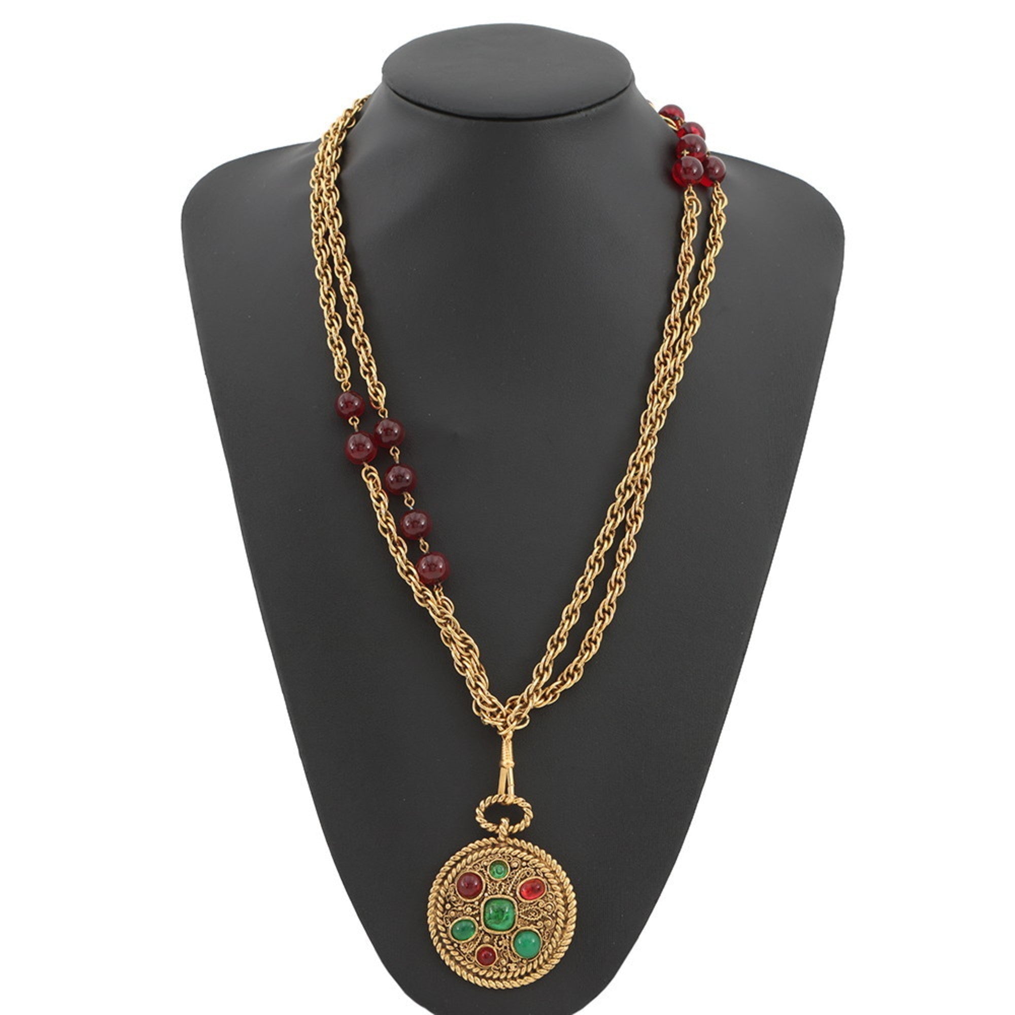 CC Logo Pendant Necklace Metal