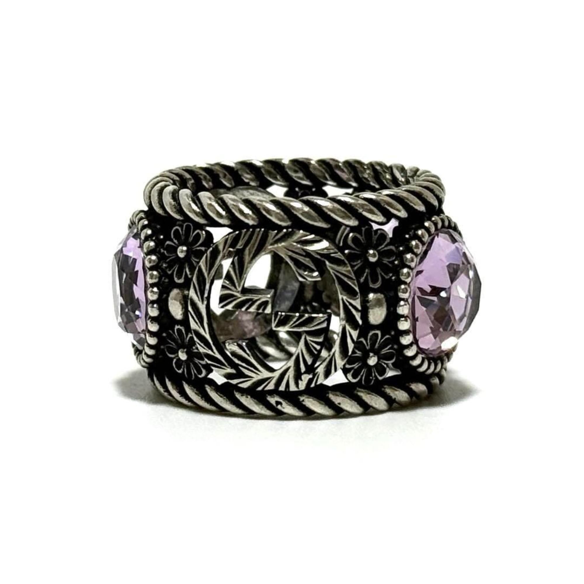 Ring Sterling Silver with Rhinestone