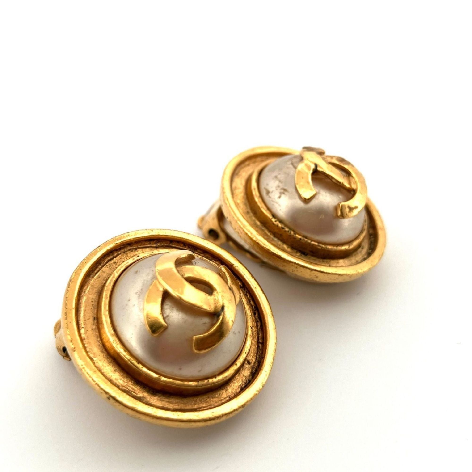 CC Logo Clip-On Earrings Metal