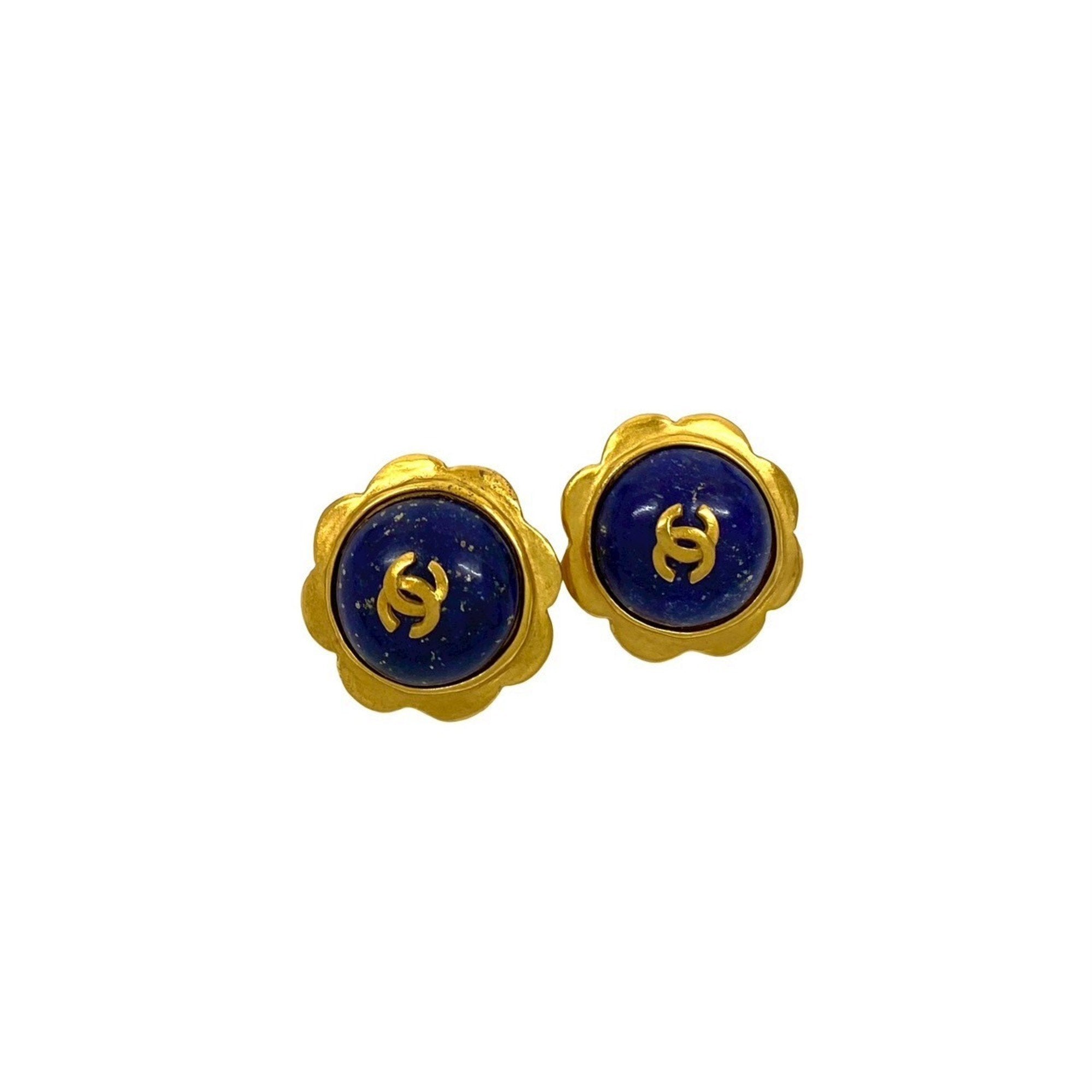 CC Logo Clip-On Earrings Metal Gold-Tone Metal