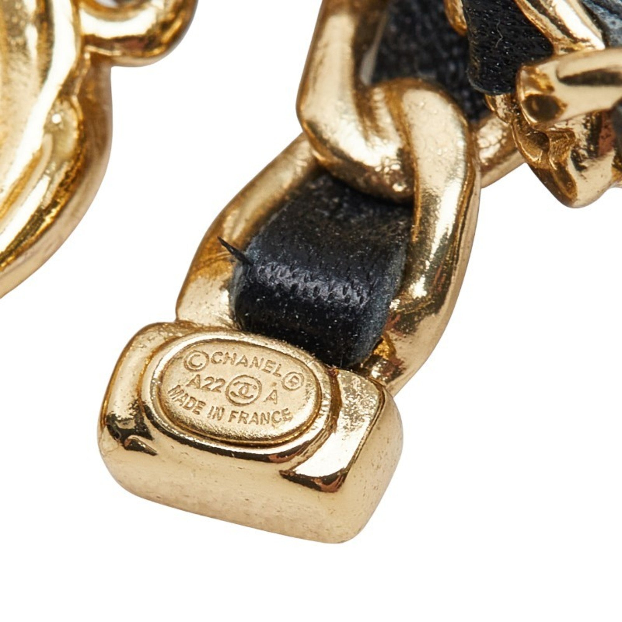 CC Logo Earrings Gold-Tone Metal