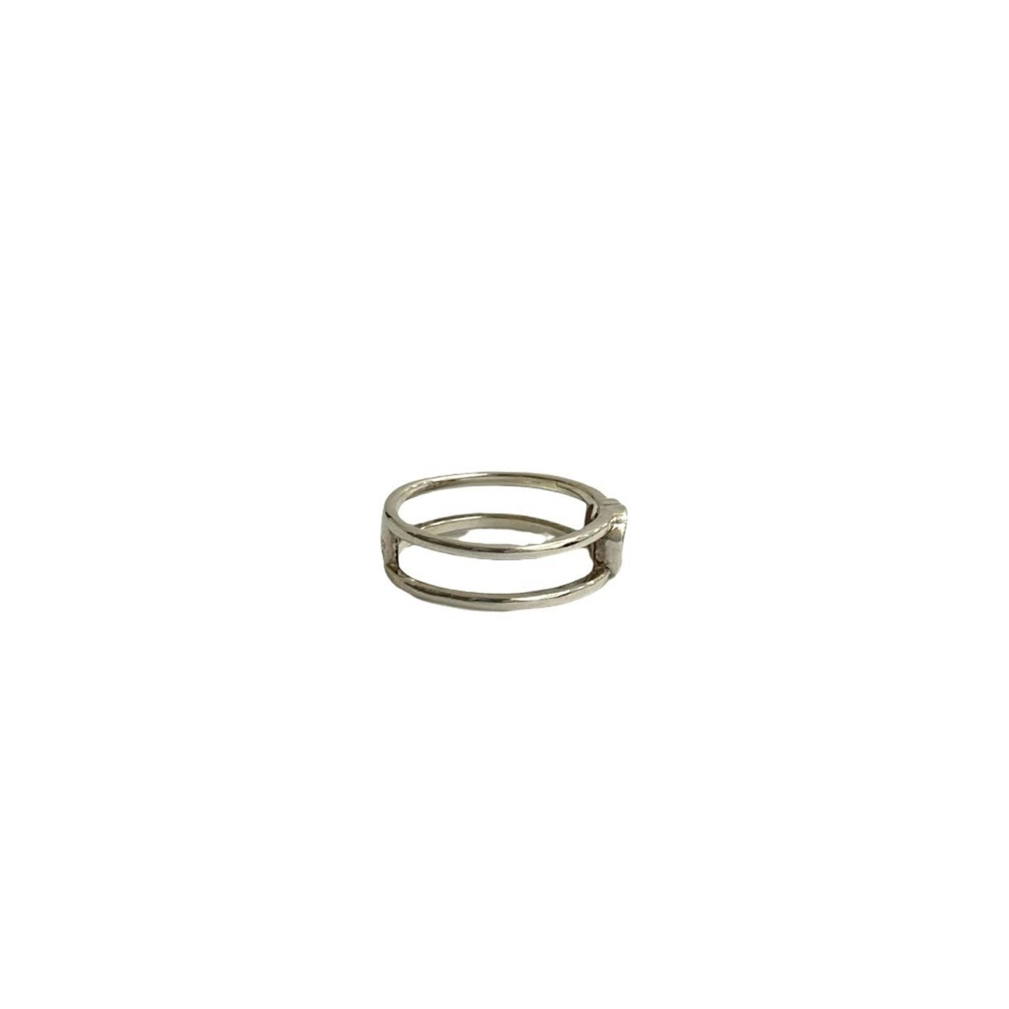 Interlocking G Ring Sterling Silver
