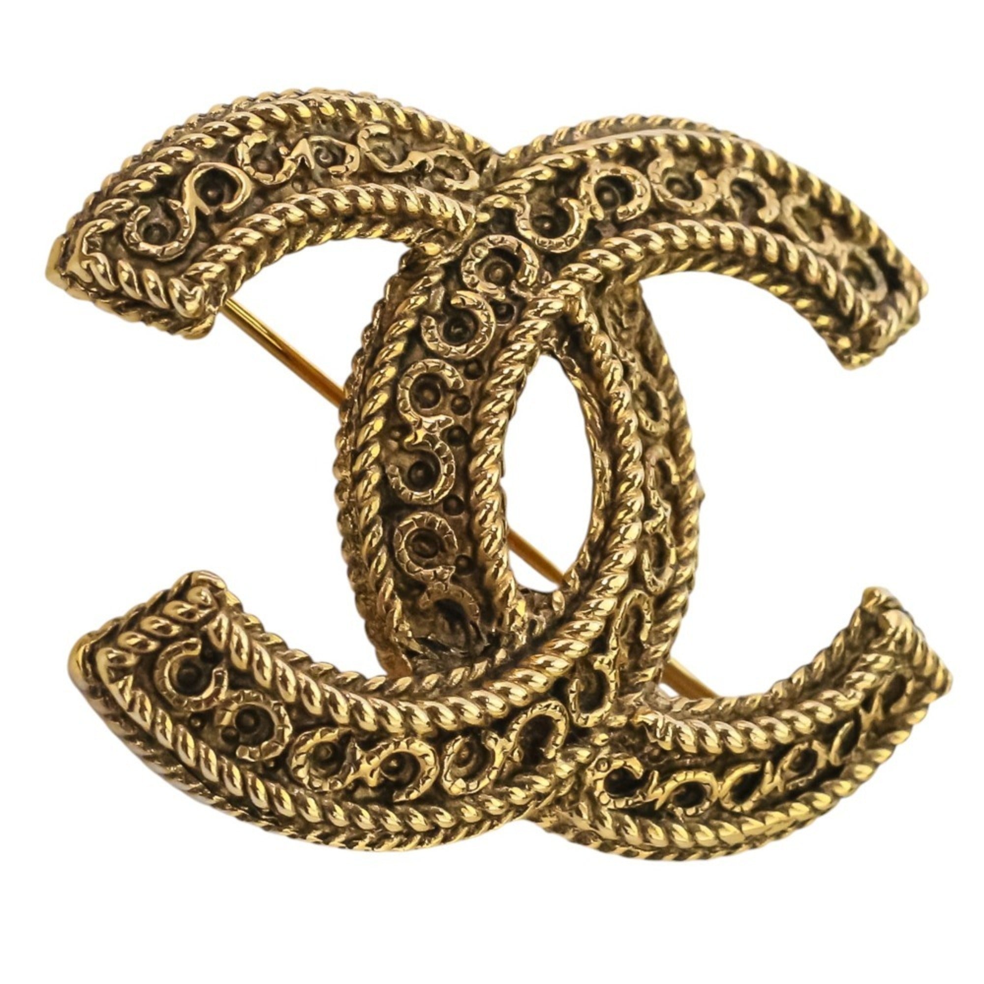 CC Logo Brooch Metal
