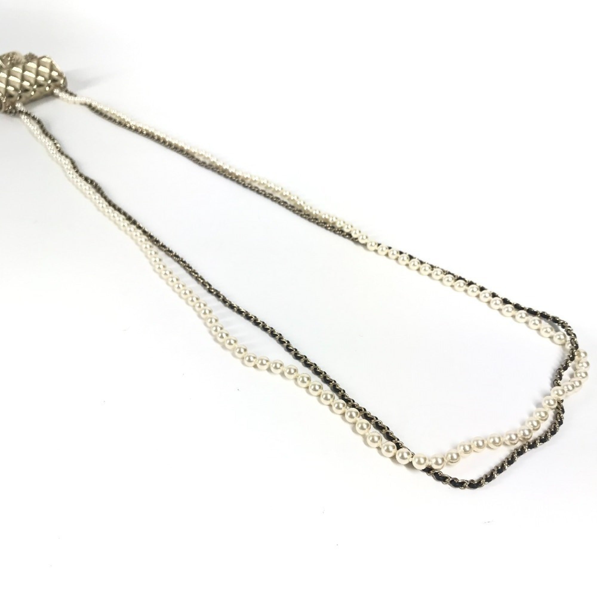 CC Logo Chain Necklace Gold-Tone Metal