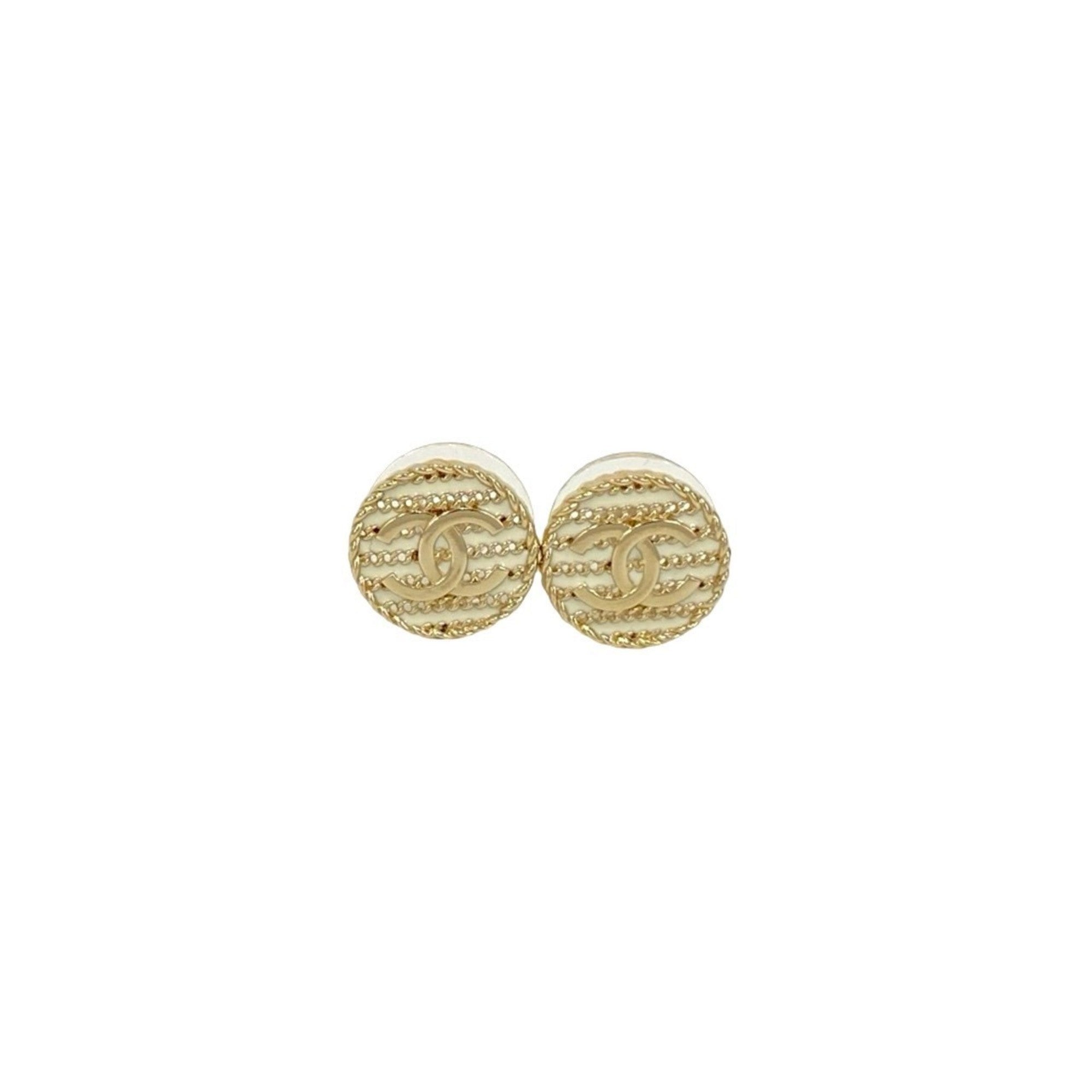 CC Logo Earrings Metal Gold-Tone Metal