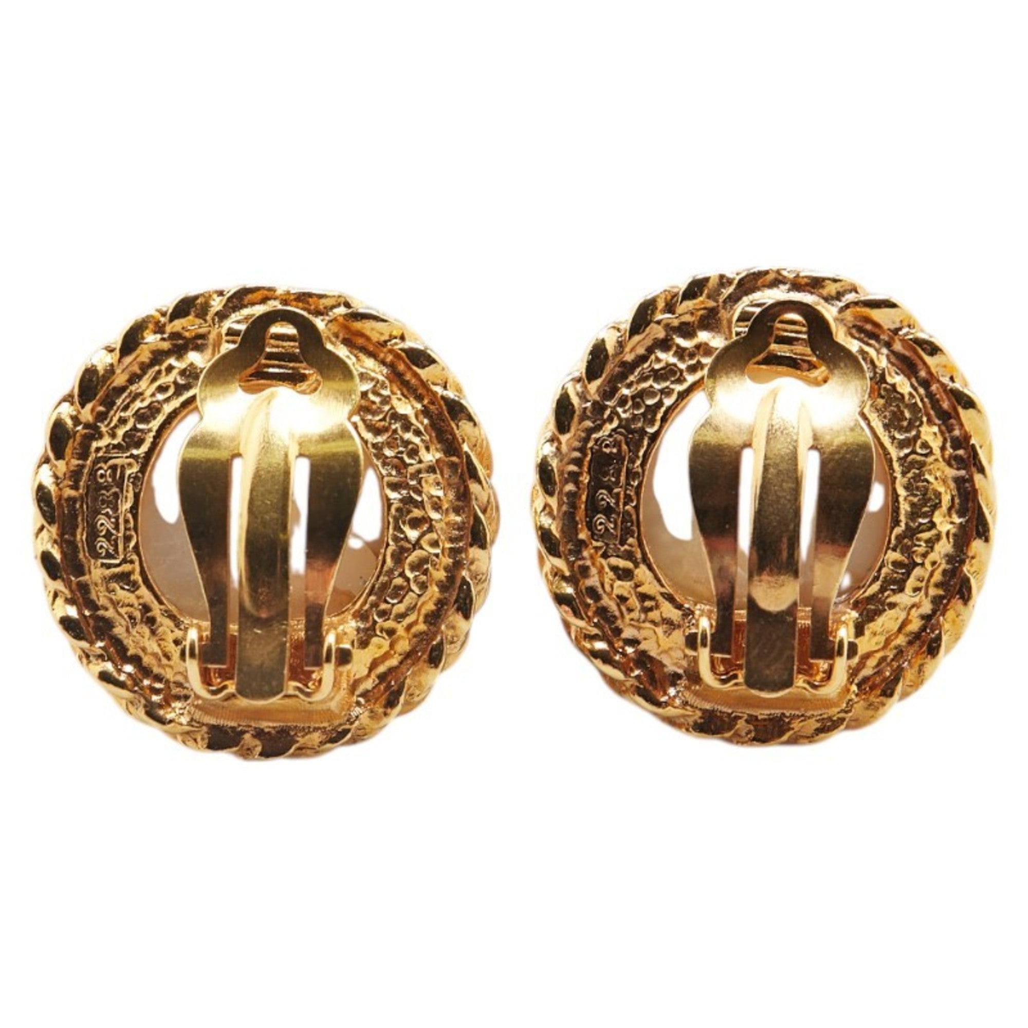 Clip-On Earrings Pearl Clip-On Gold-Tone Metal